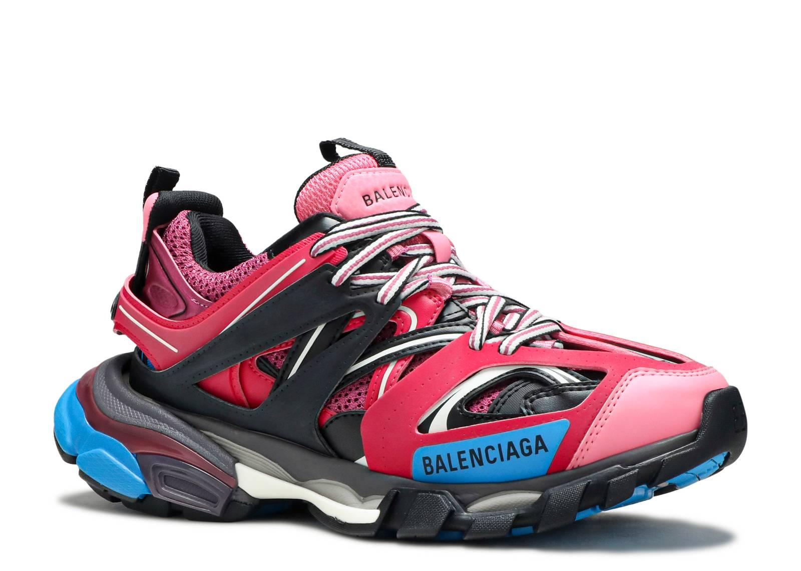 balenciaga track sneakers blue and pink