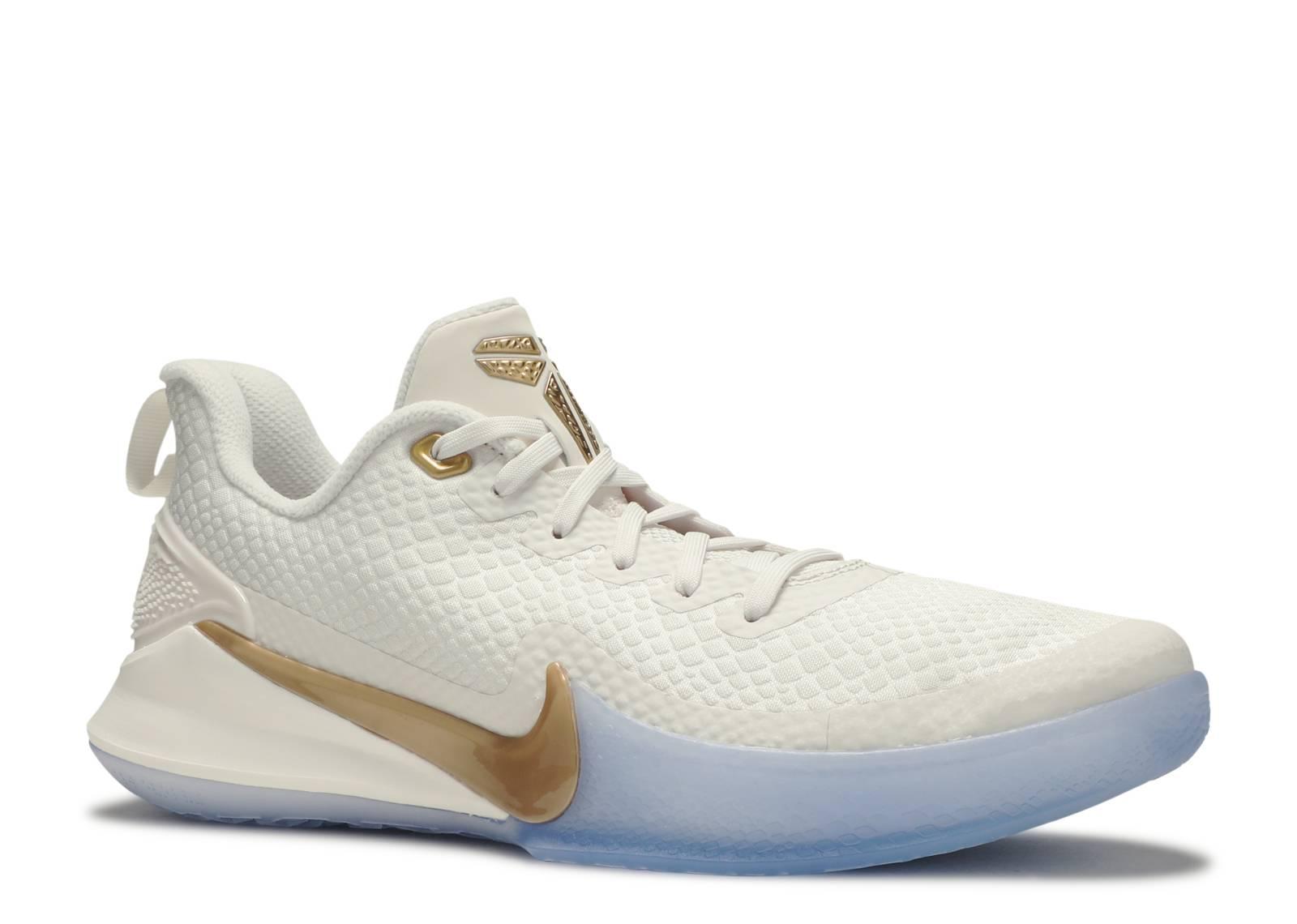 nike mamba focus white gold