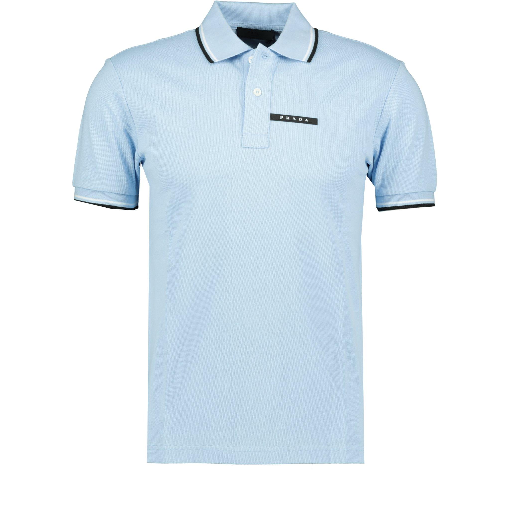 Prada Men's Embroidered Shirt (Sky Blue)