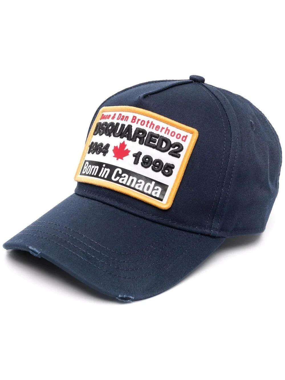 DSquared² Born In Canada Badge Navy Blue Baseball Cap for Men | Lyst