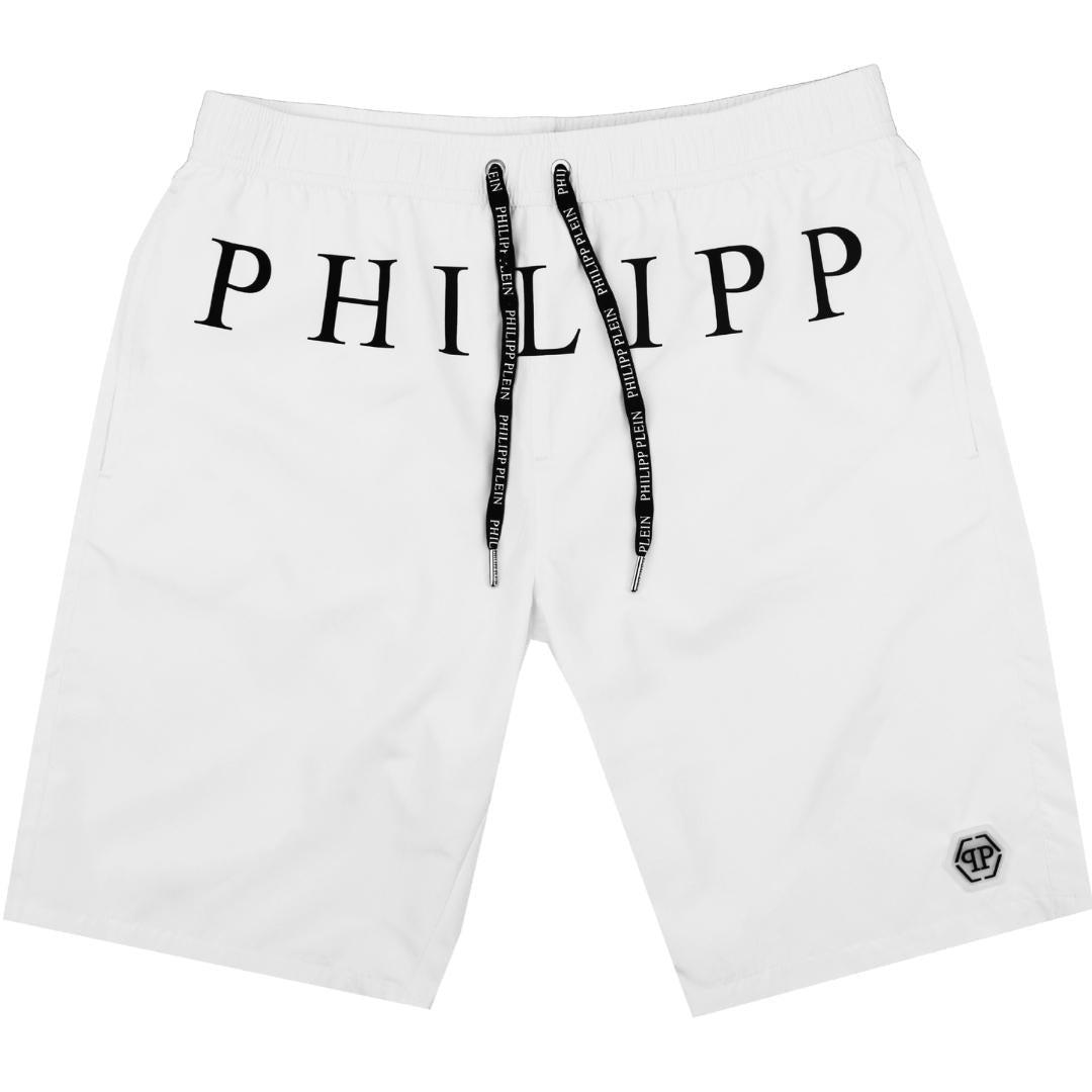Philipp Plein Cupp04 L0101 White Swim Shorts for Men | Lyst