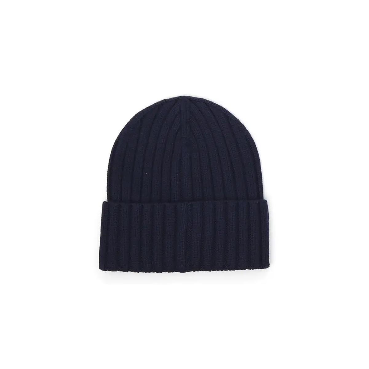Moncler Berretto Tricot Rib-knit Beanie In Navy in Blue for Men | Lyst