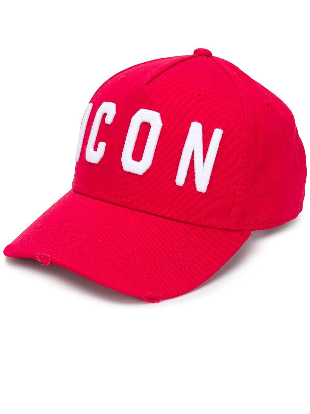 DSquared² Cotton Icon Cap Red for Men 