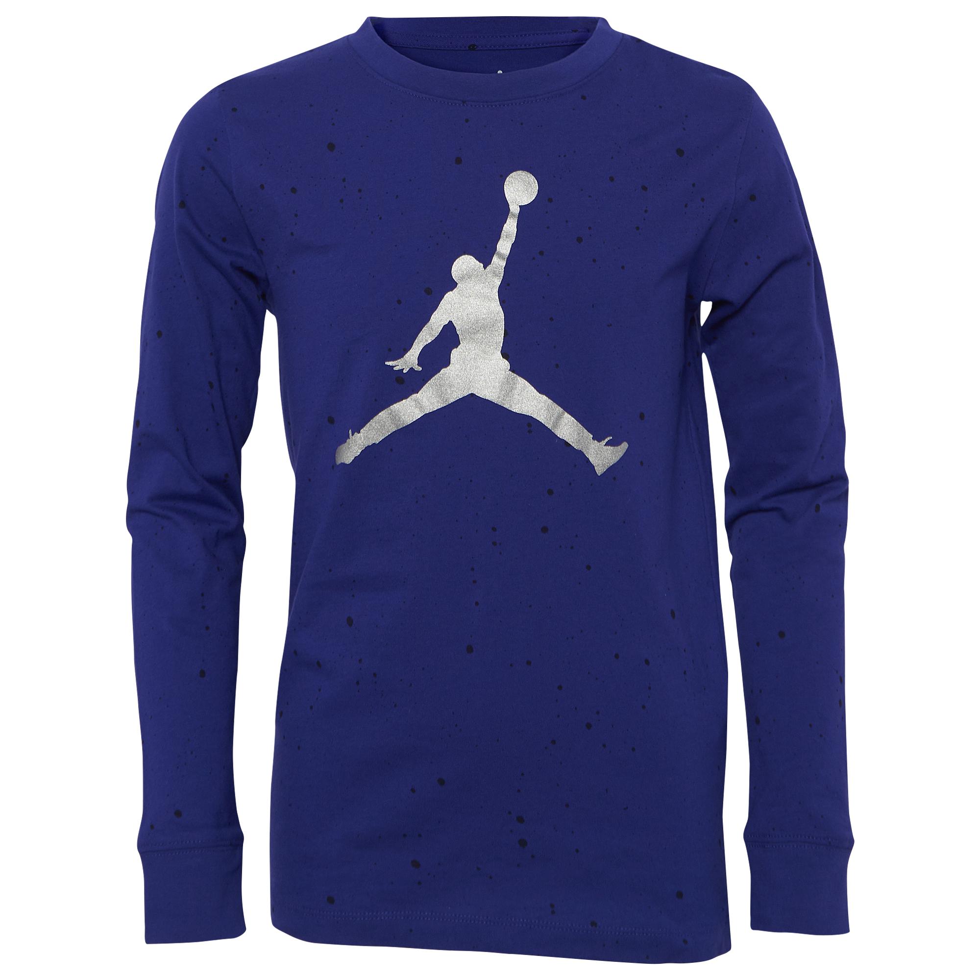 Nike Cotton Speckle Long Sleeve T-shirt in Blue for Men - Lyst