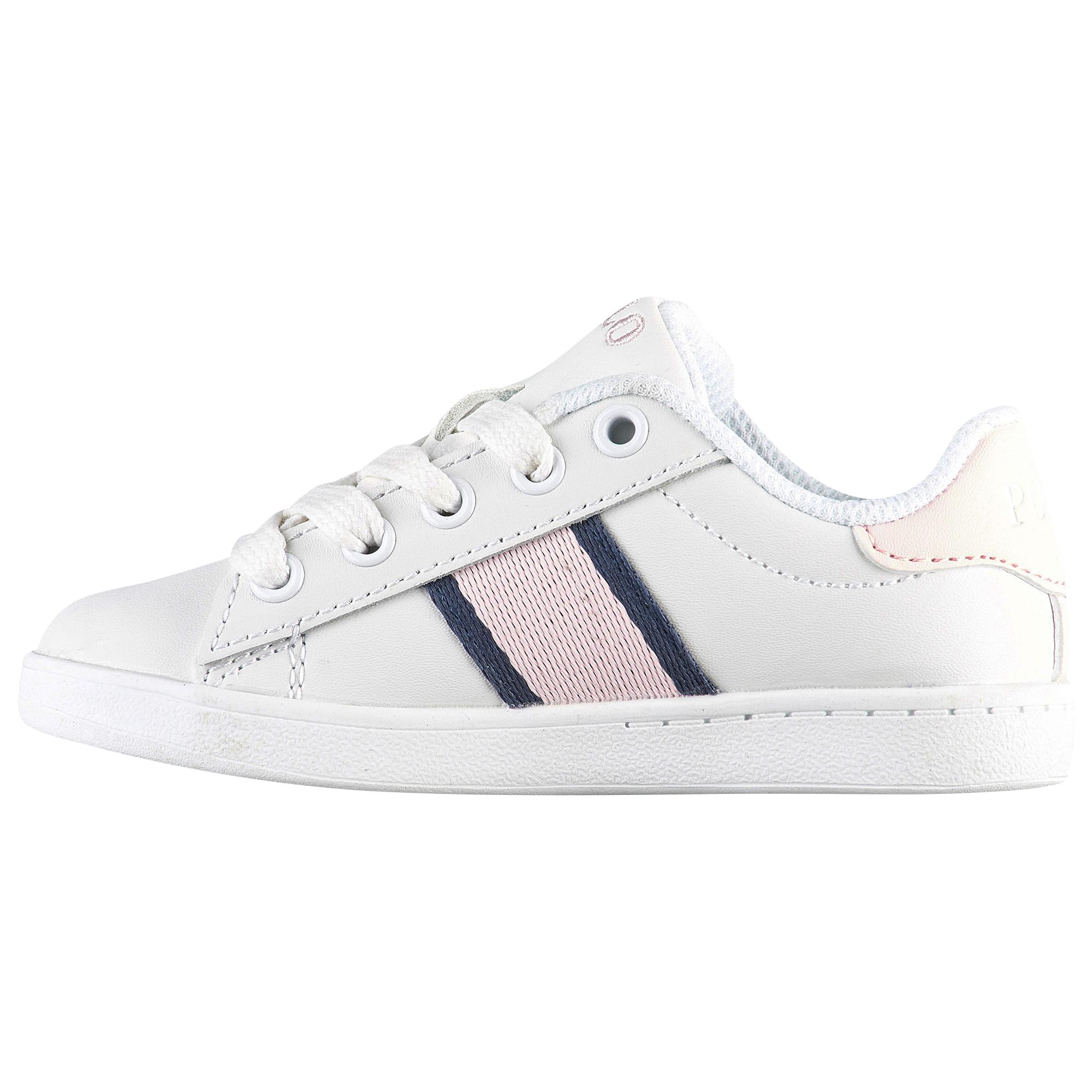 Polo Ralph Lauren Leather Quilton Bear Tennis Shoes in White/Pink/Navy  (White) - Lyst