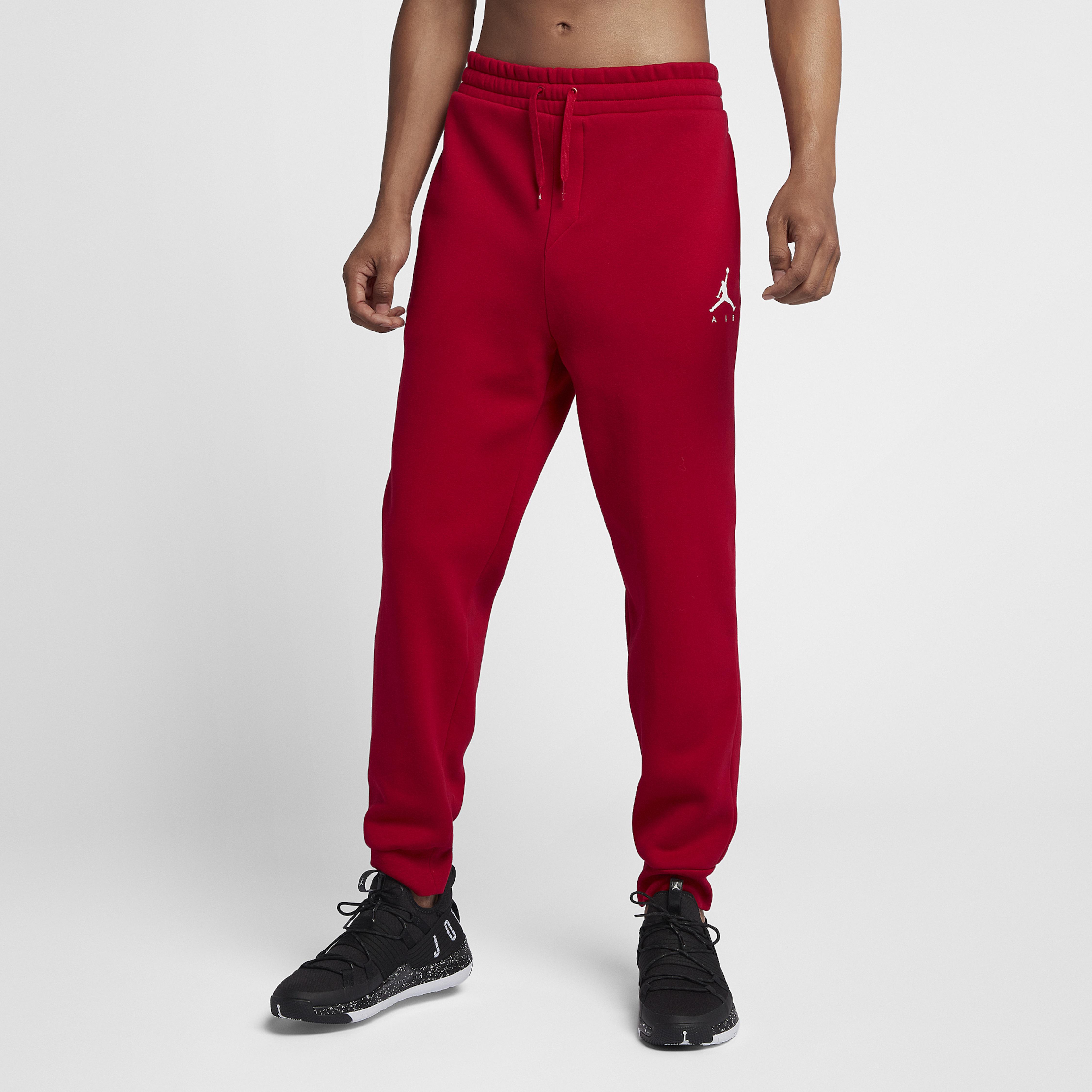 jordan jumpman air fleece pants red