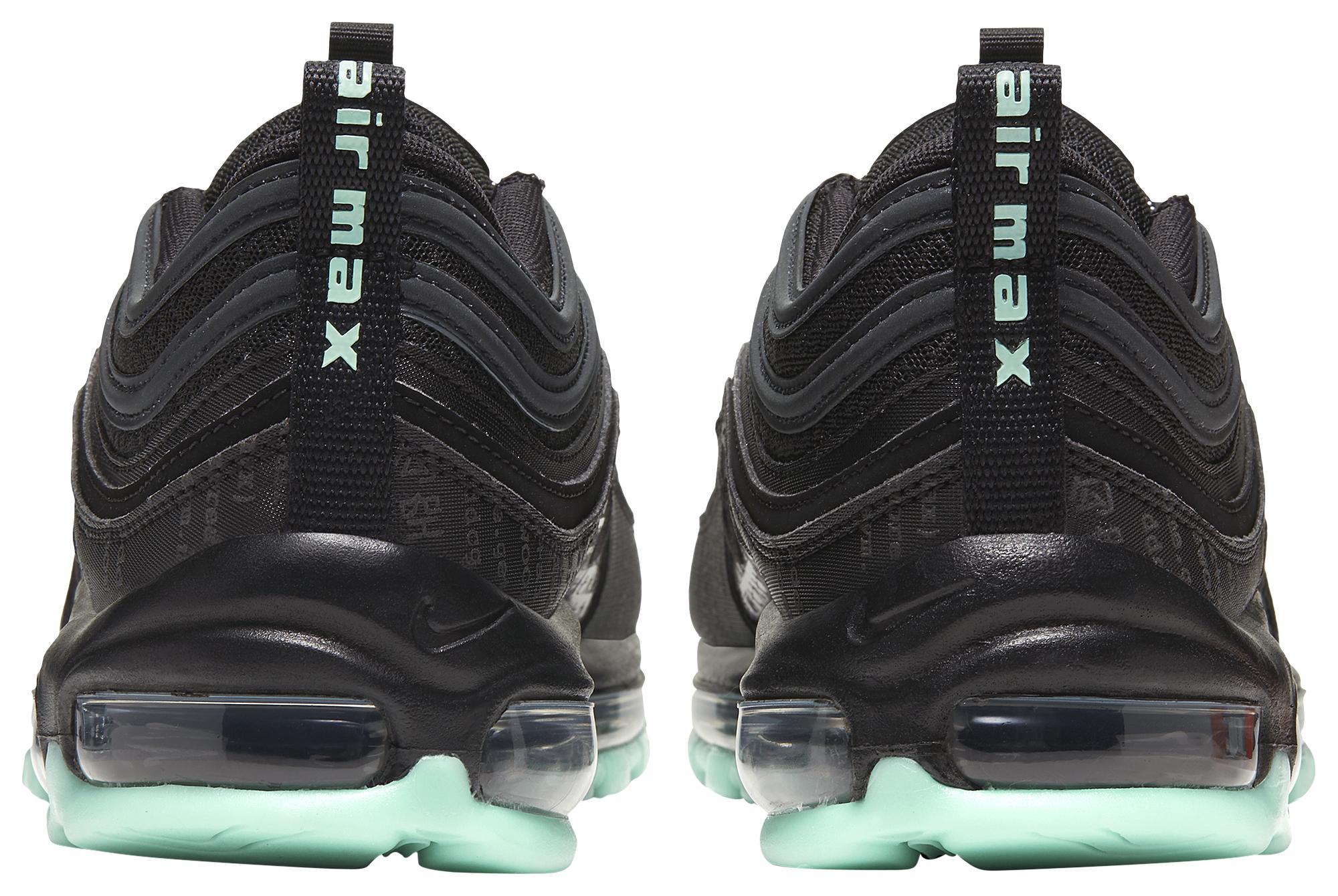 air max 97 black terry cloth on feet