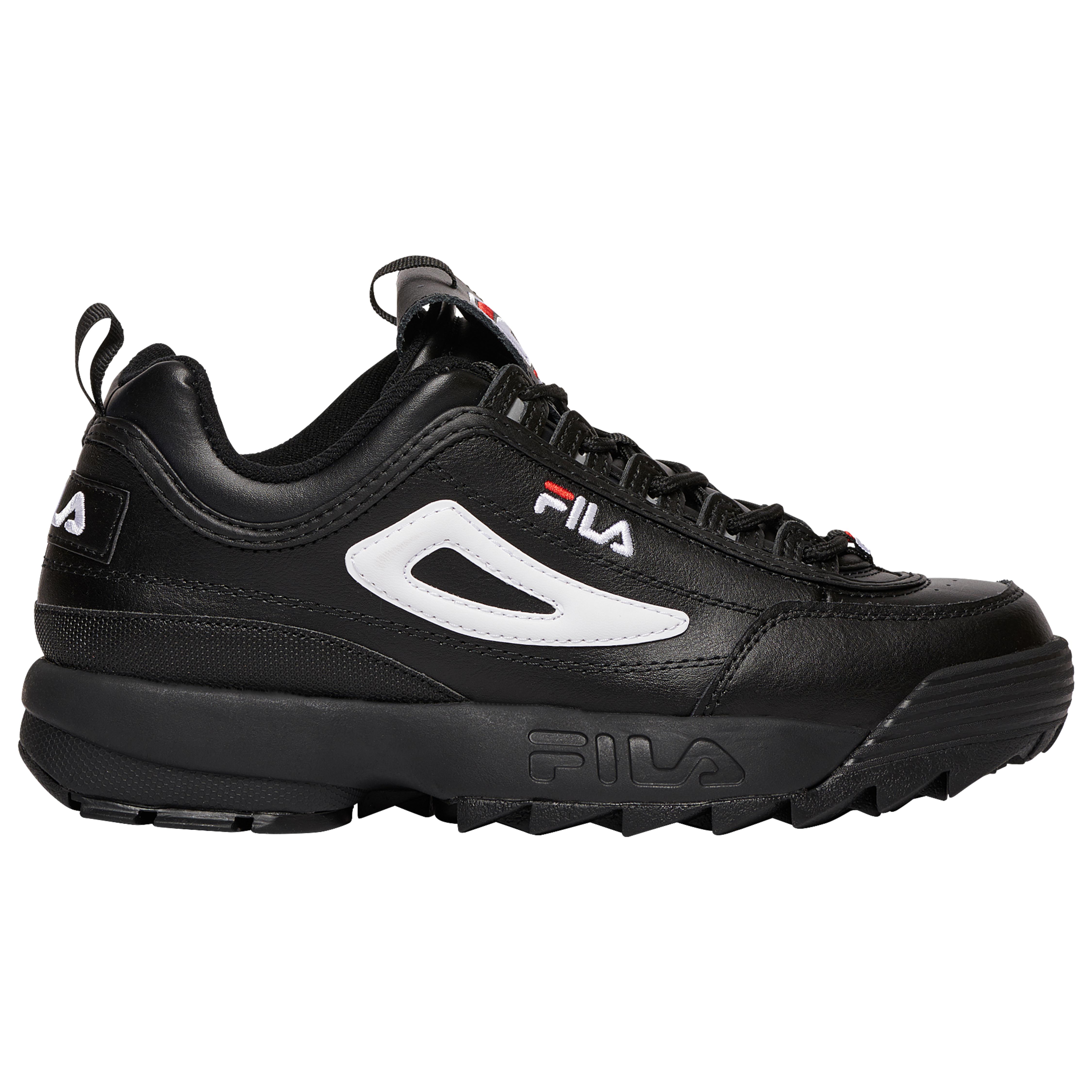 Fila Leather Disruptor Shoes in Black/White/Red (Black) for Men - Lyst