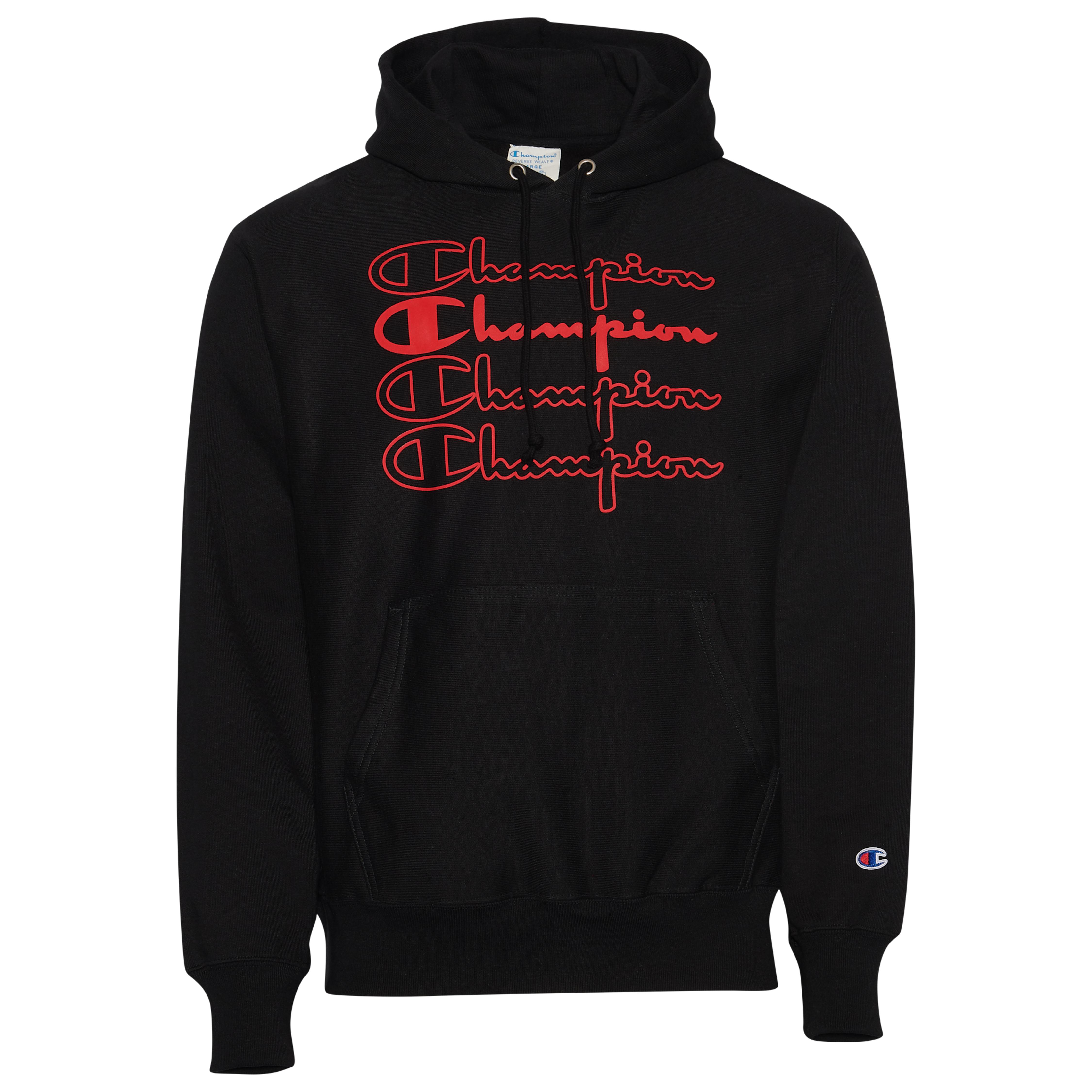 Champion hoodie black red Clearance