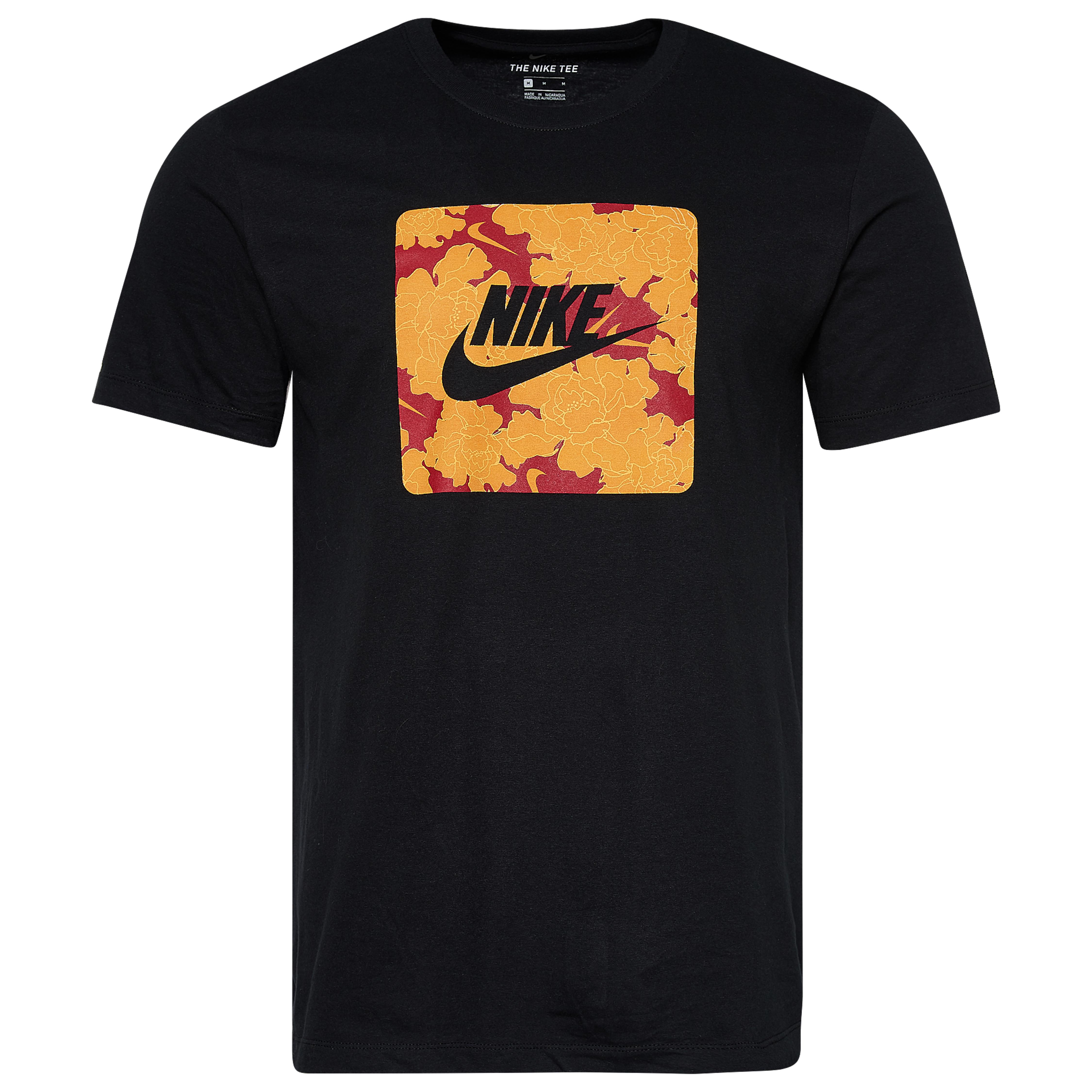 black red and gold nike shirt