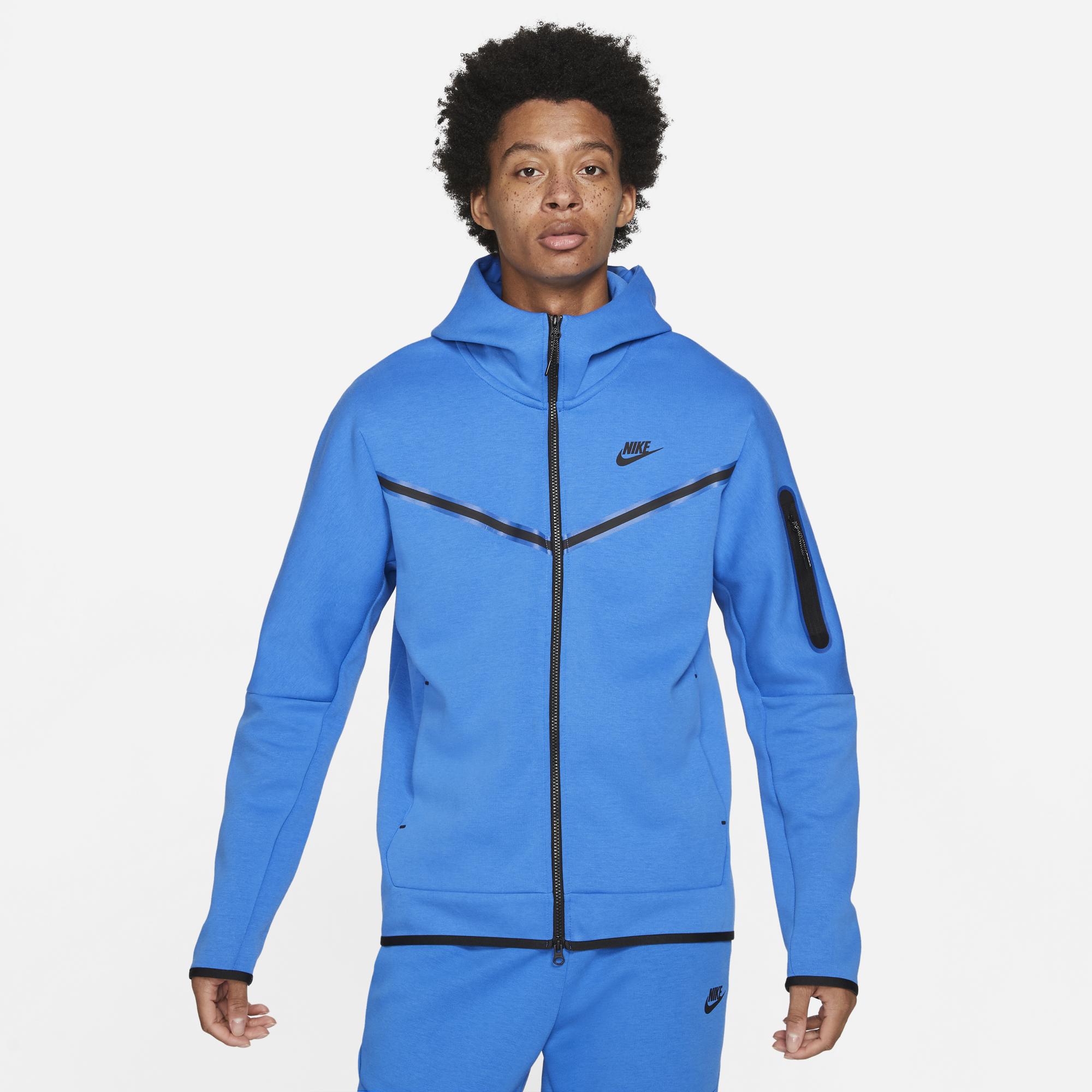 Nike Tech Fleece Full-zip Hoodie in Blue/Black (Blue) for Men | Lyst