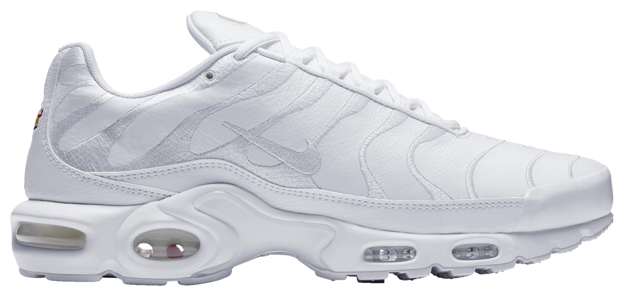 Nike Leather Air Max Plus - Running Shoes in White/White/White (White) for  Men - Save 18% - Lyst