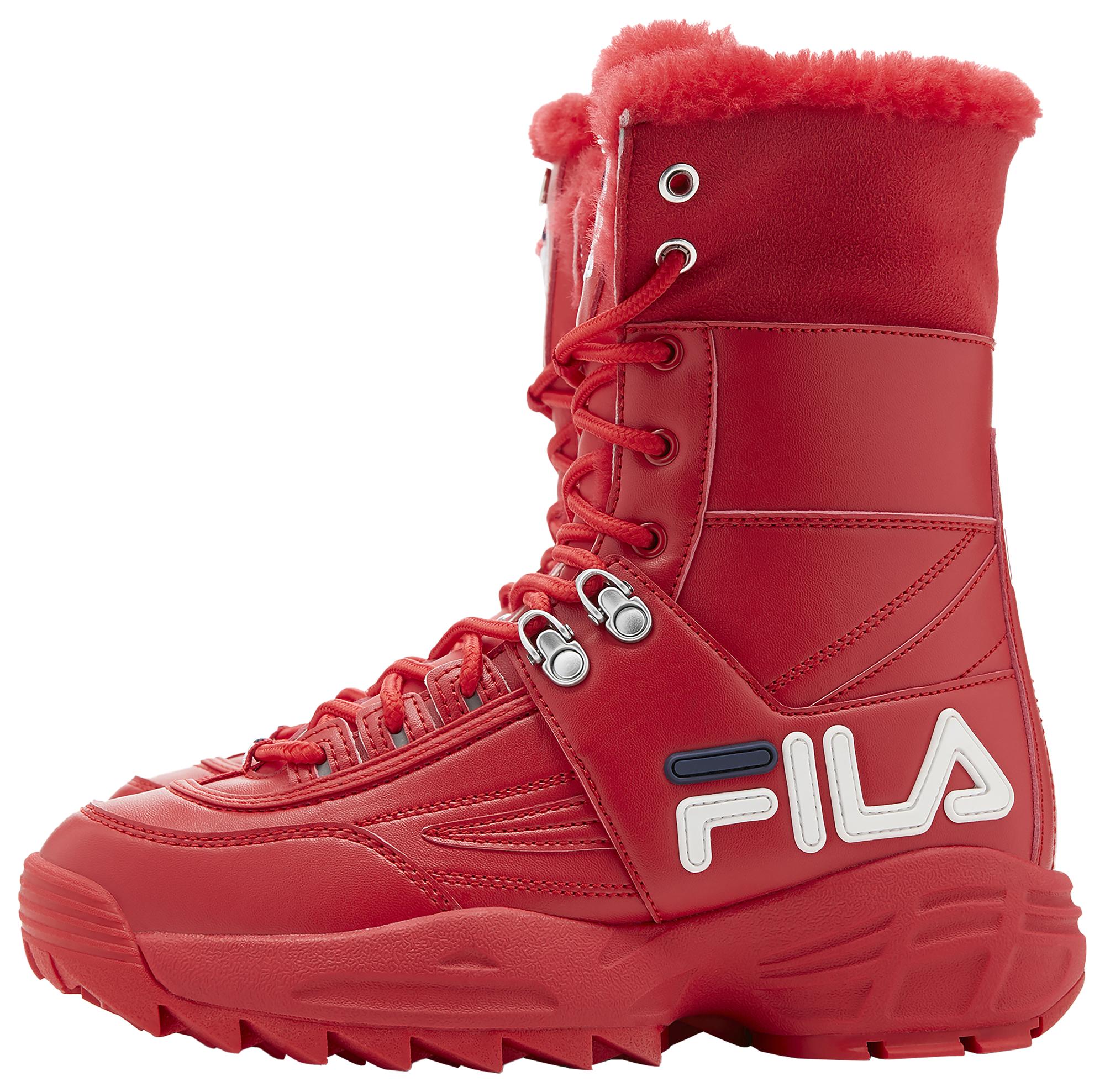 fila boots red