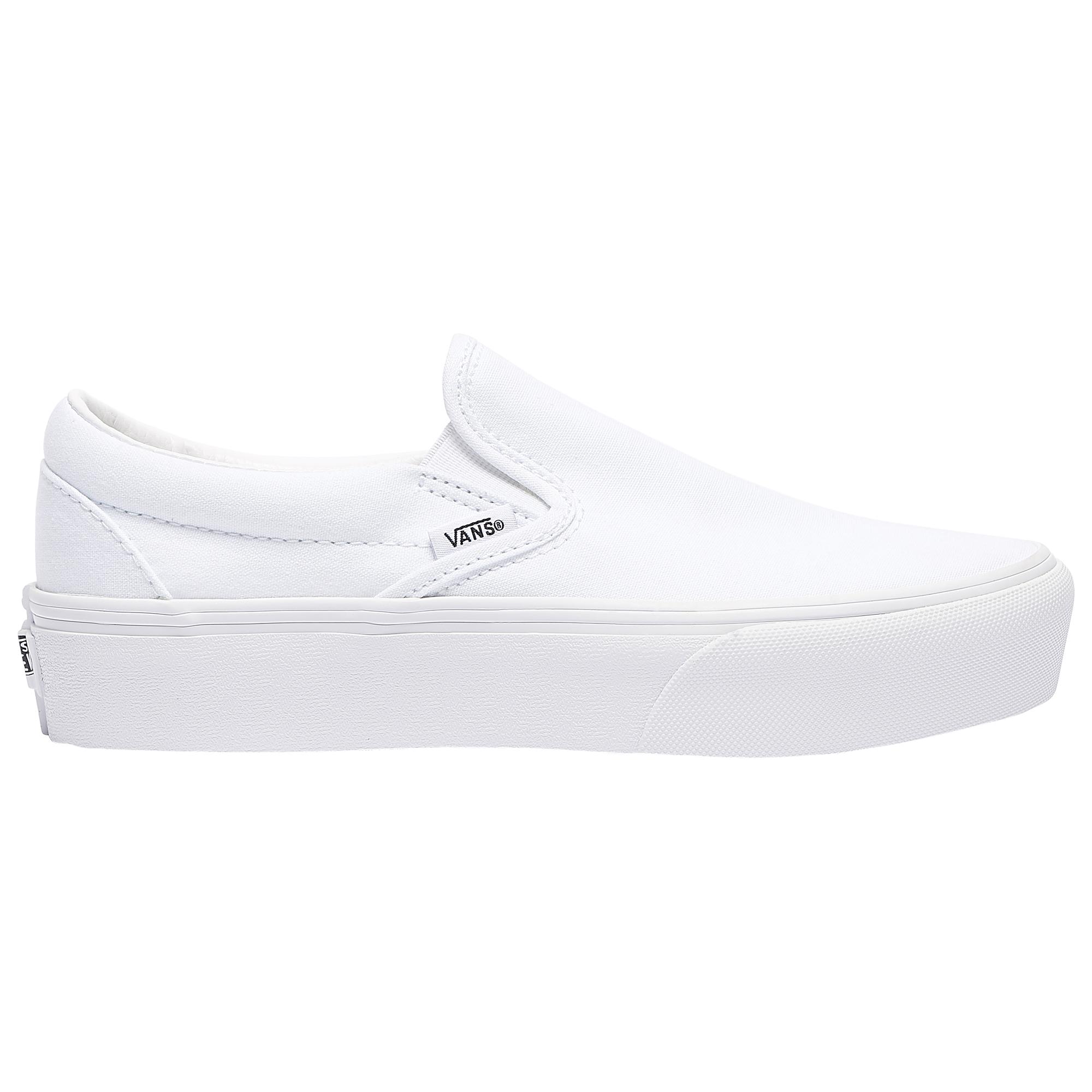 Vans Canvas Classic Slipon Platform Shoes in White Lyst