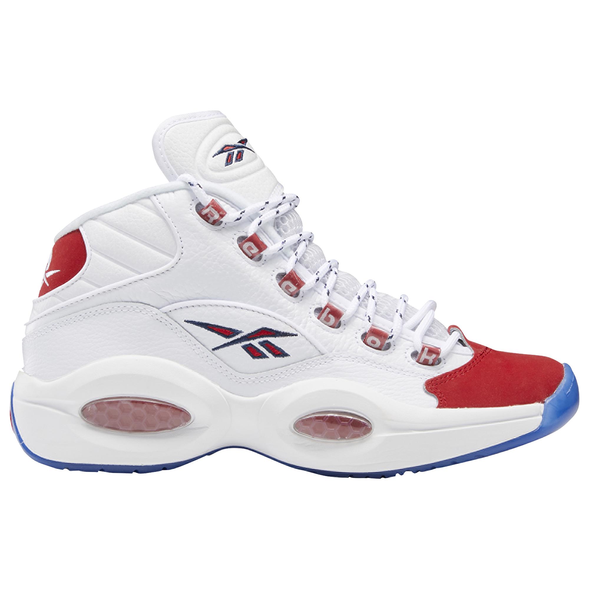 Reebok Leather Question Mid - Basketball Shoes in White for Men - Lyst