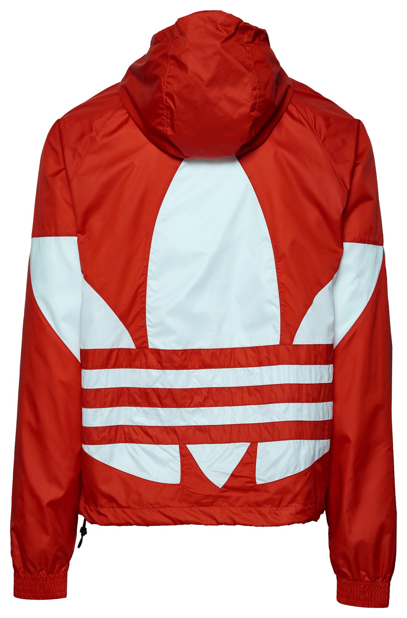 adidas Originals Synthetic Big Trefoil Windbreaker Jacket in Red for Men -  Lyst