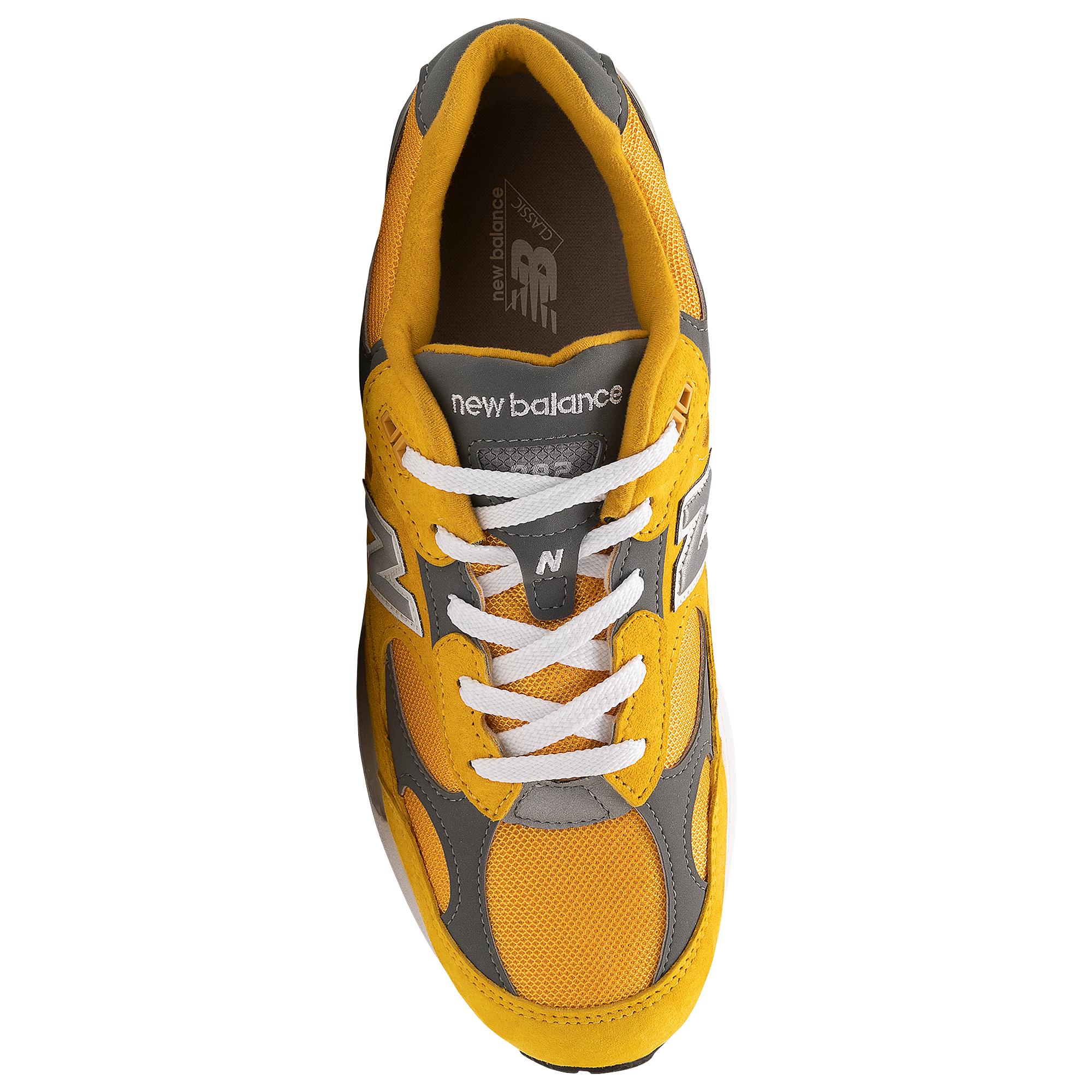 New Balance Suede 992 - Running Shoes in Yellow/Grey/White (Yellow 