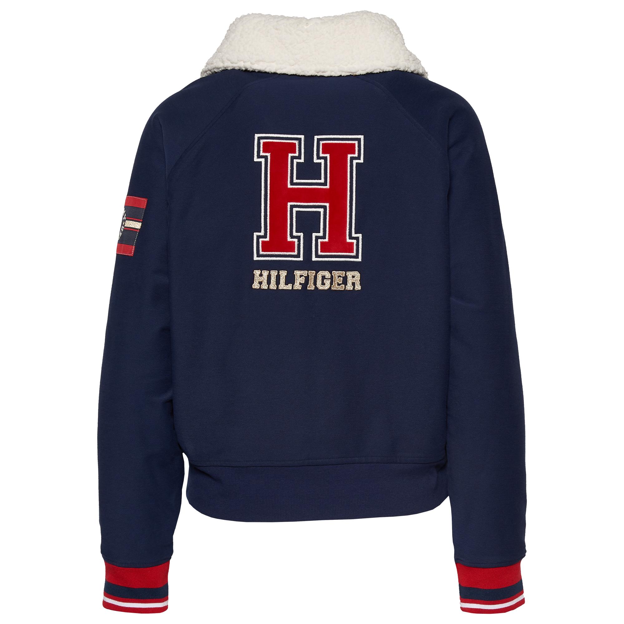 tommy jeans reversible sherpa bomber jacket