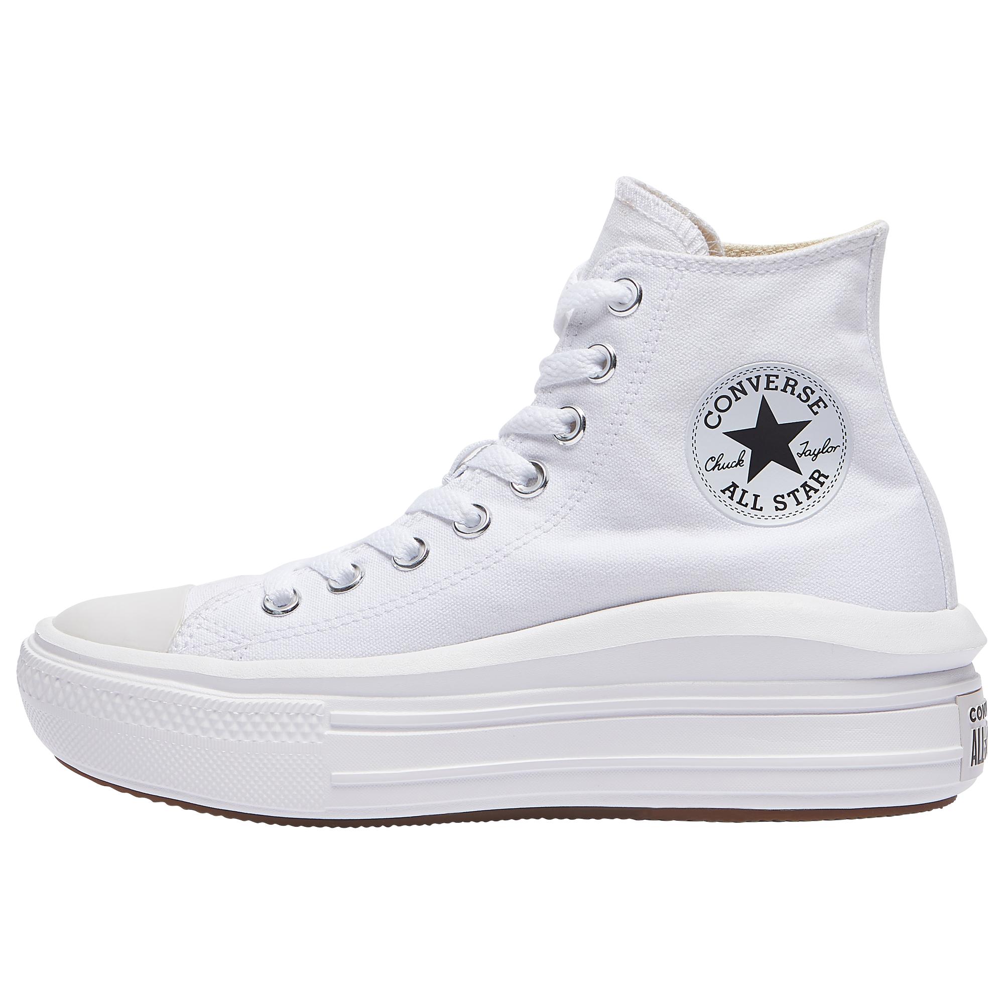 Converse Canvas All Star Move Platform Hi Shoes in Black/Natural