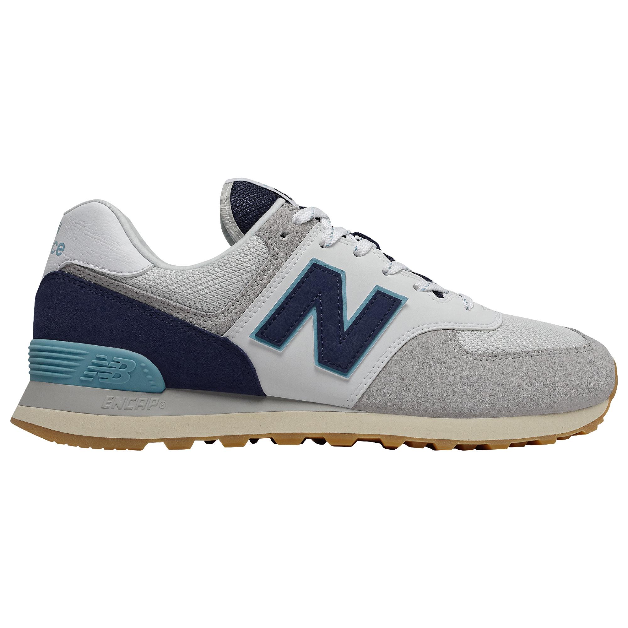 new balance white and navy blue