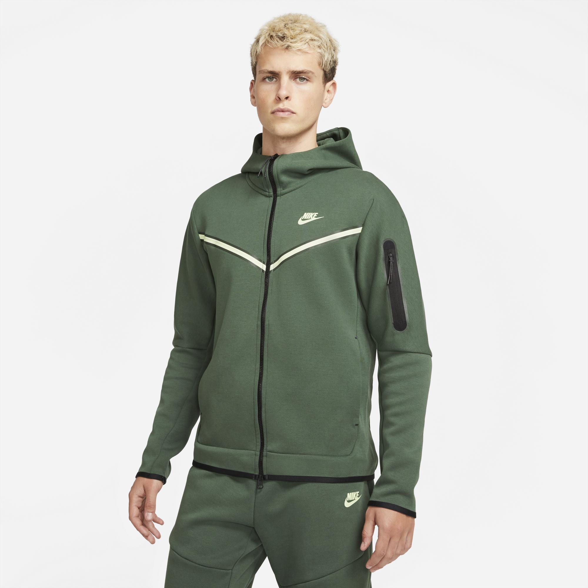 nike green zip up jacket
