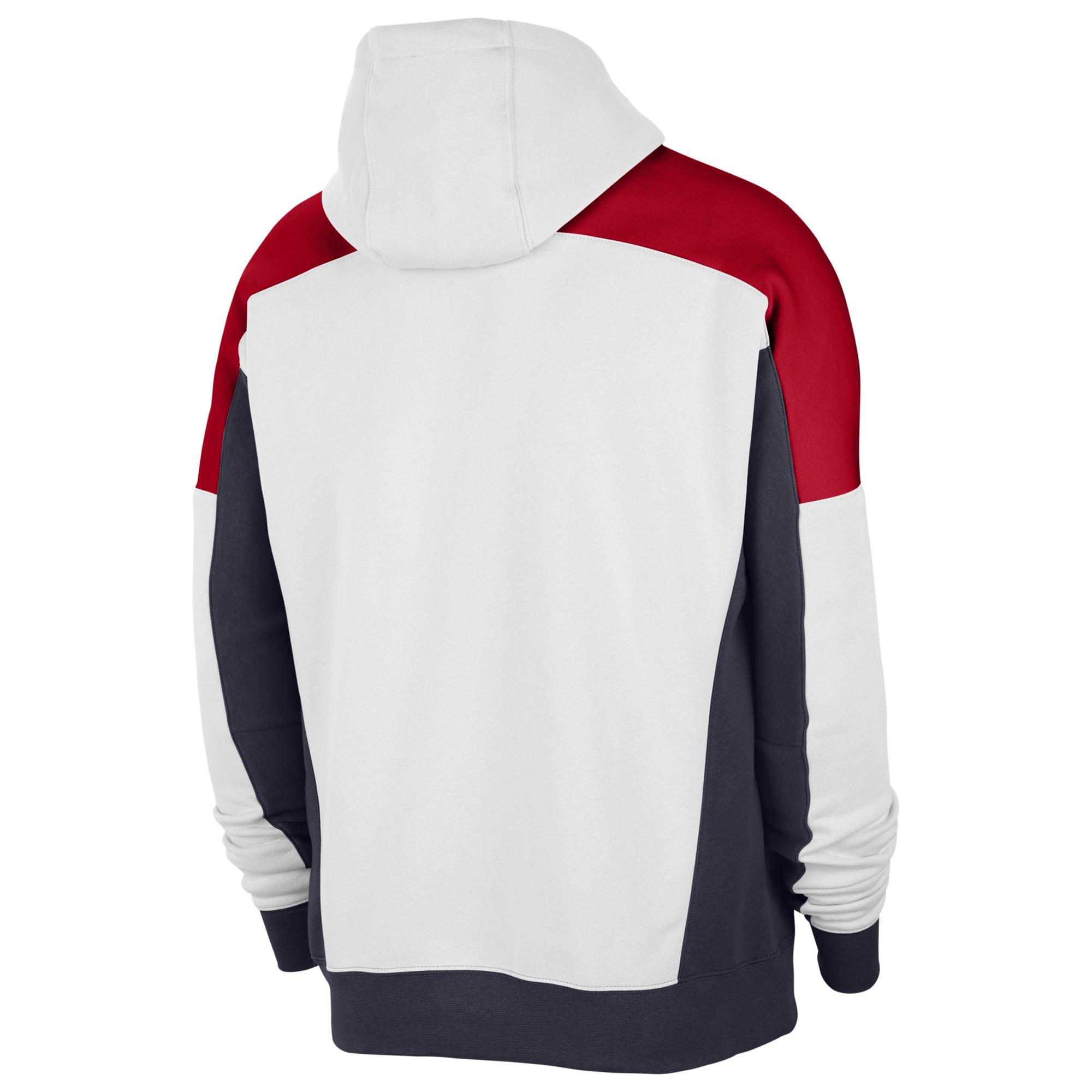 Nike Fleece Colorblock Pullover Hoodie in Red for Men - Lyst