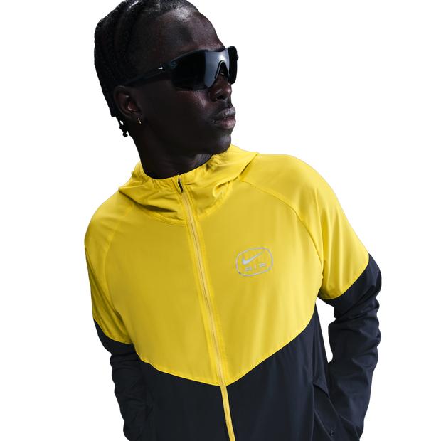 Kapuzenjacke Nike Jacke Gelb Schwarz Nike Air Woven Kapuzenjacke