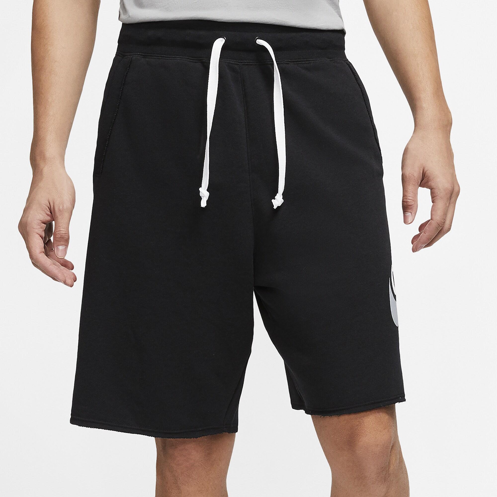 Nike Fleece Nsw Alumni City Shorts in Black/White (Black) for Men - Lyst