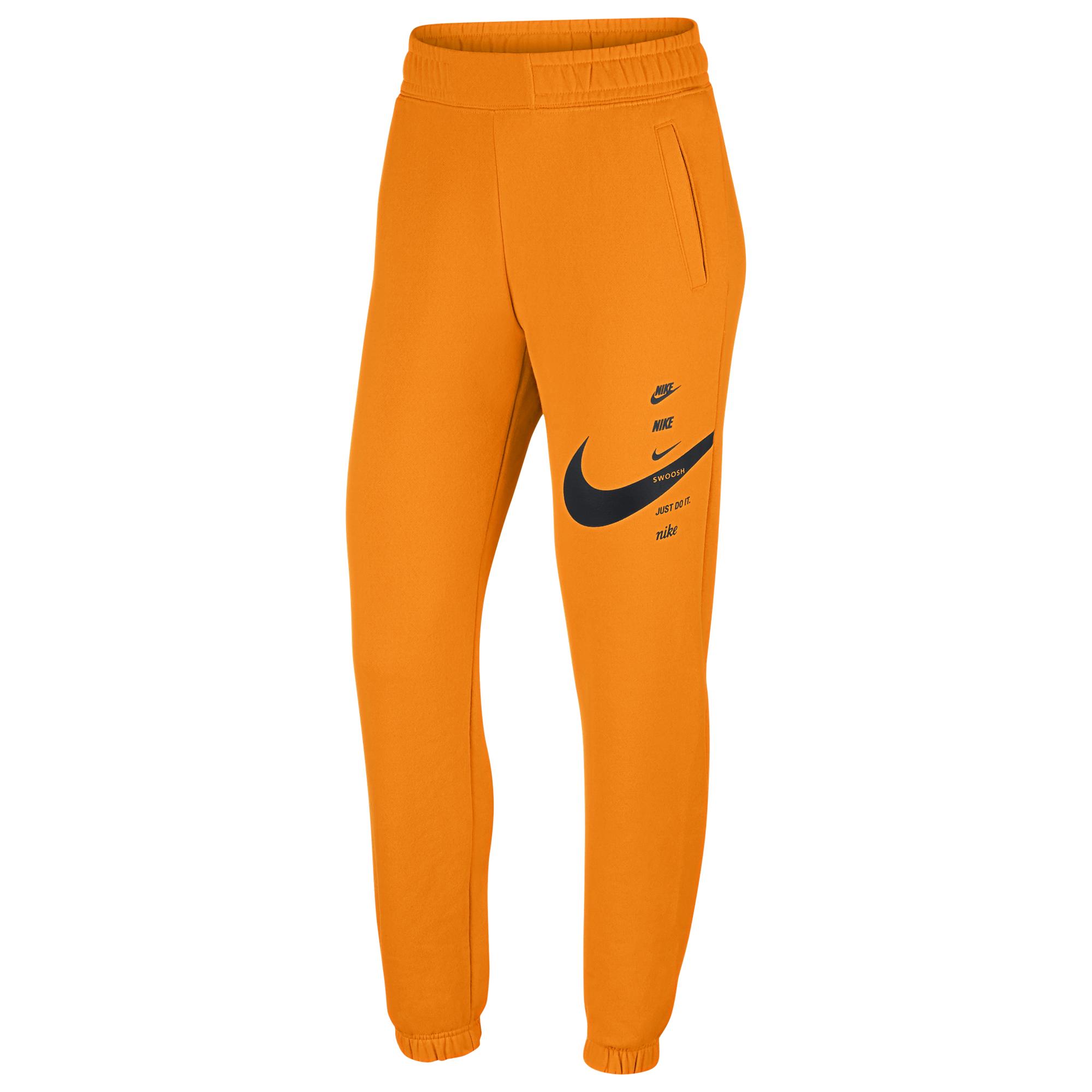 orange tech fleece pants