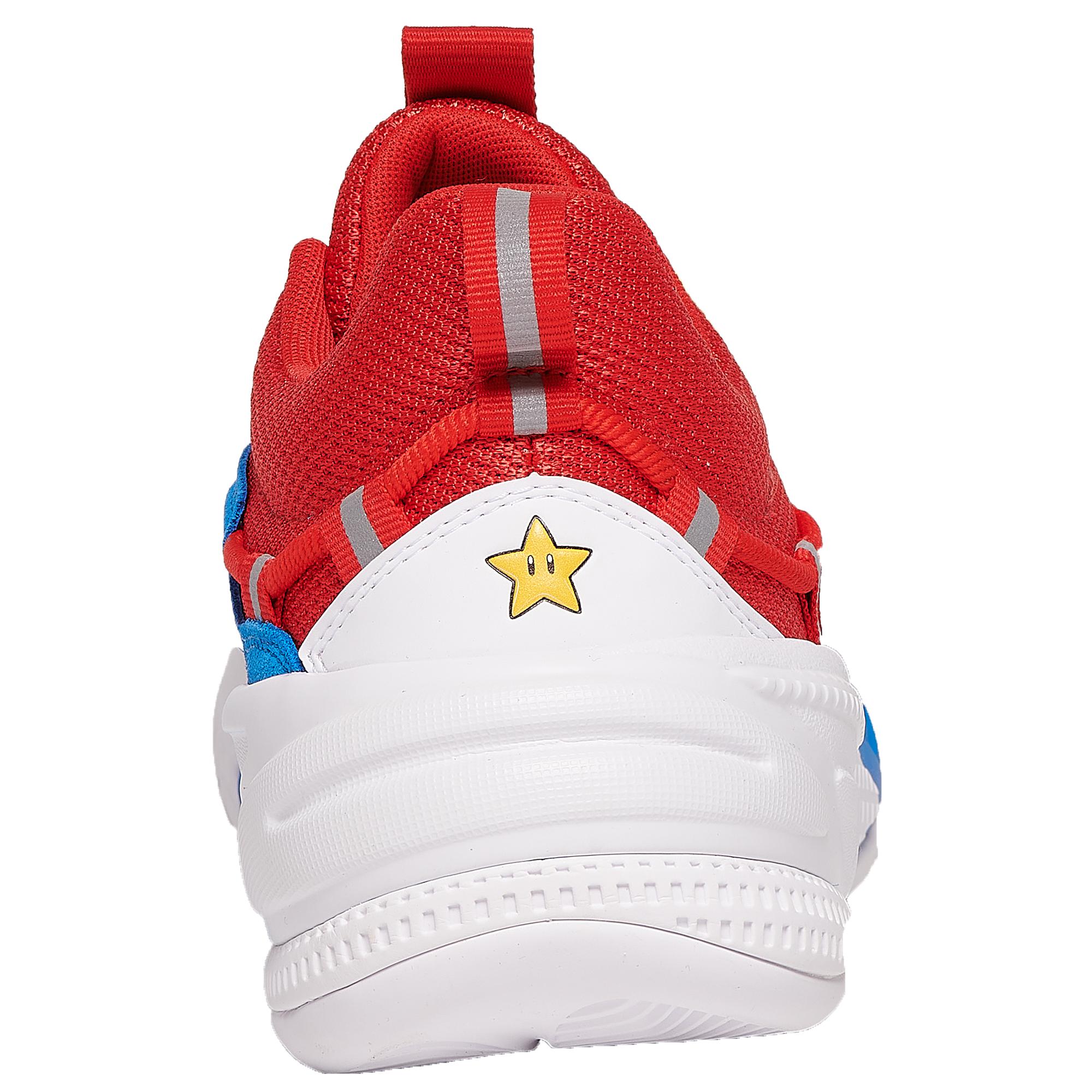 puma red blue yellow shoes