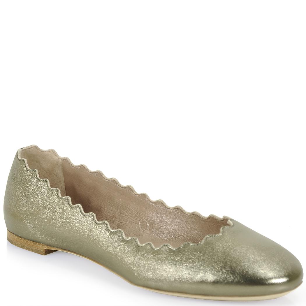 ballet flats with scalloped edges
