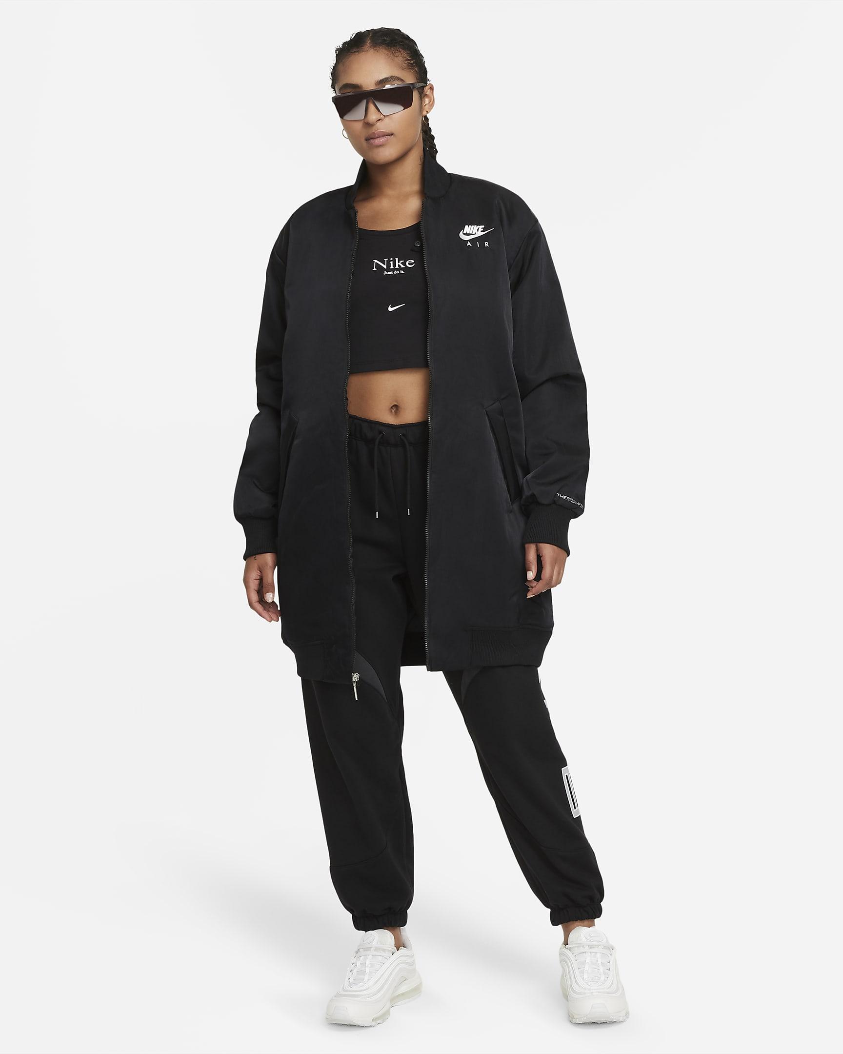 Nike Air Therma-fit Synthetic-fill Bomber Jacket in Black | Lyst