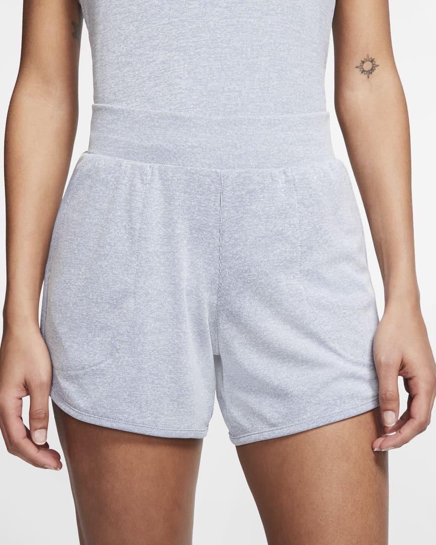 Nike Yoga Ribbed Shorts | Lyst