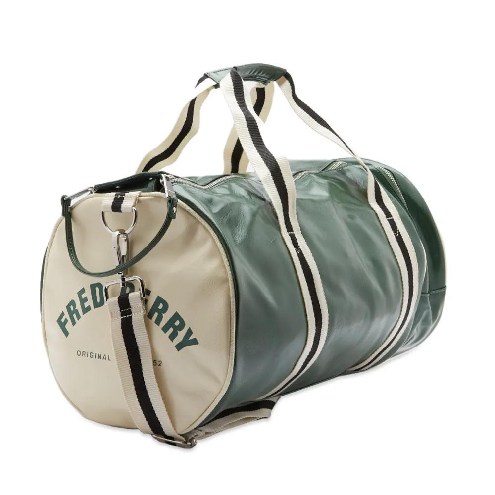 Fred Perry Classic Barrel Bag in Green | Lyst