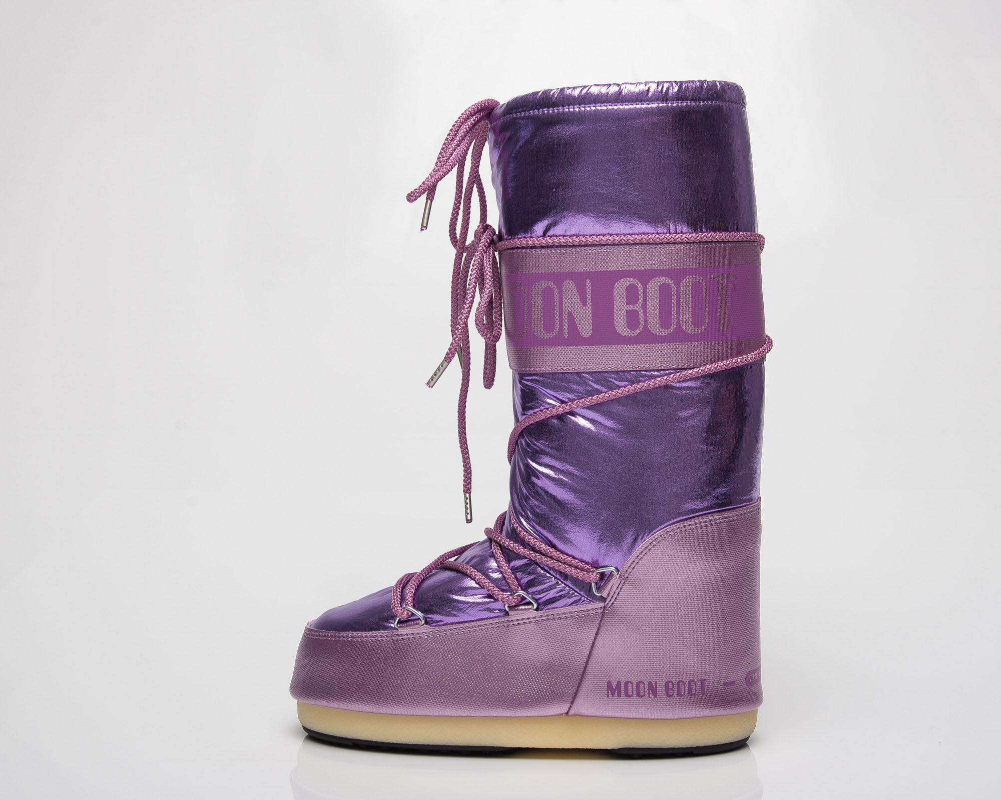 Moon Boot Icon Metallic-lilac Boots in Purple | Lyst