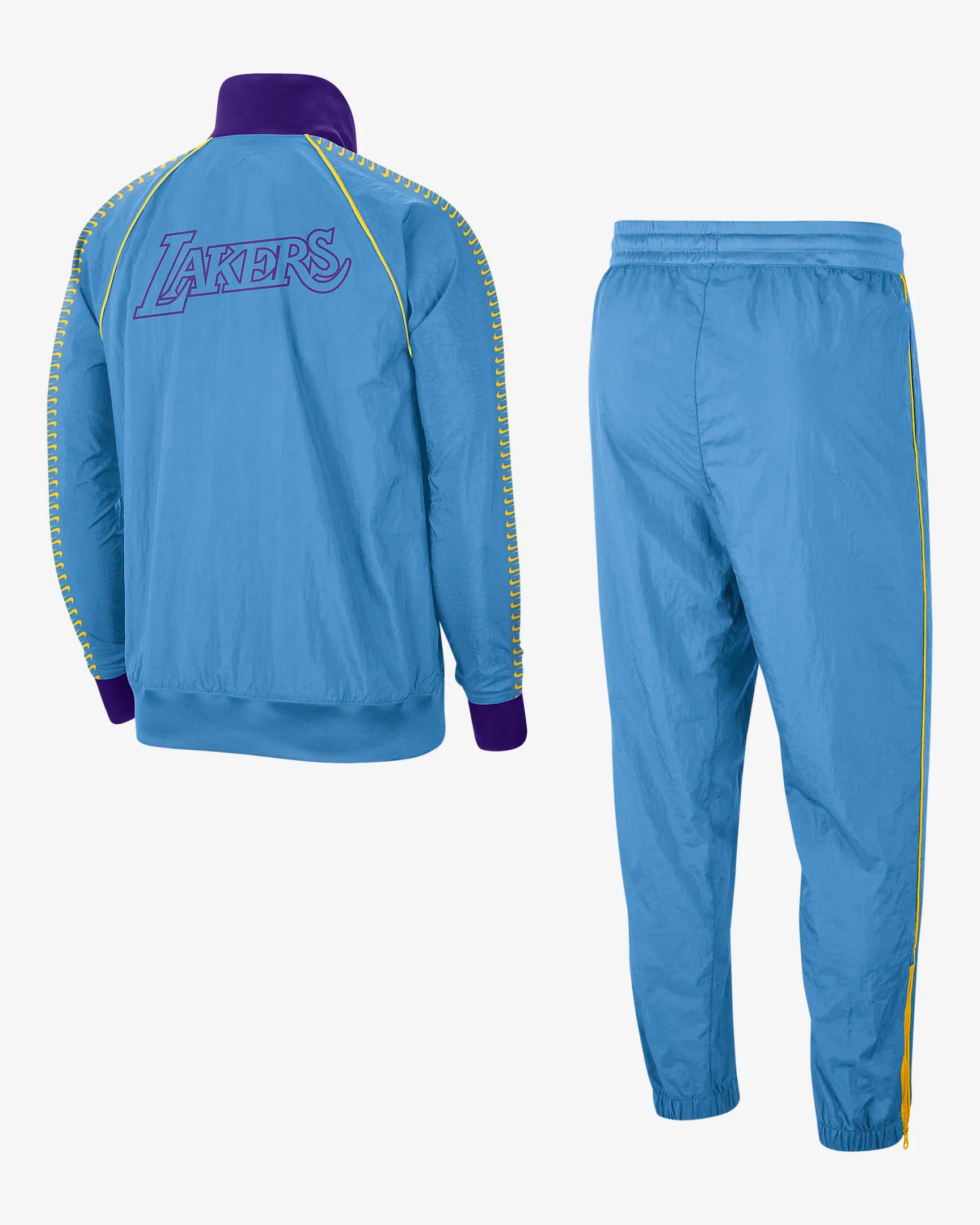 Nike Nba Los Angeles Lakers Courtside Tracksuit in Blue for Men | Lyst