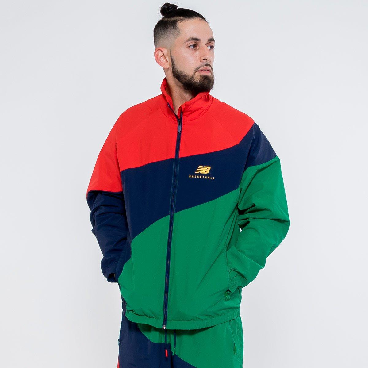 New Balance Basketball Woven Court Jacket in Red for Men | Lyst