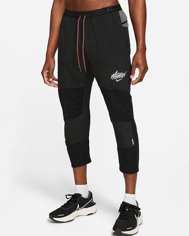 Nike Phenom Elite Wild Run 7/8 Woven Running Pants in Black for Men | Lyst