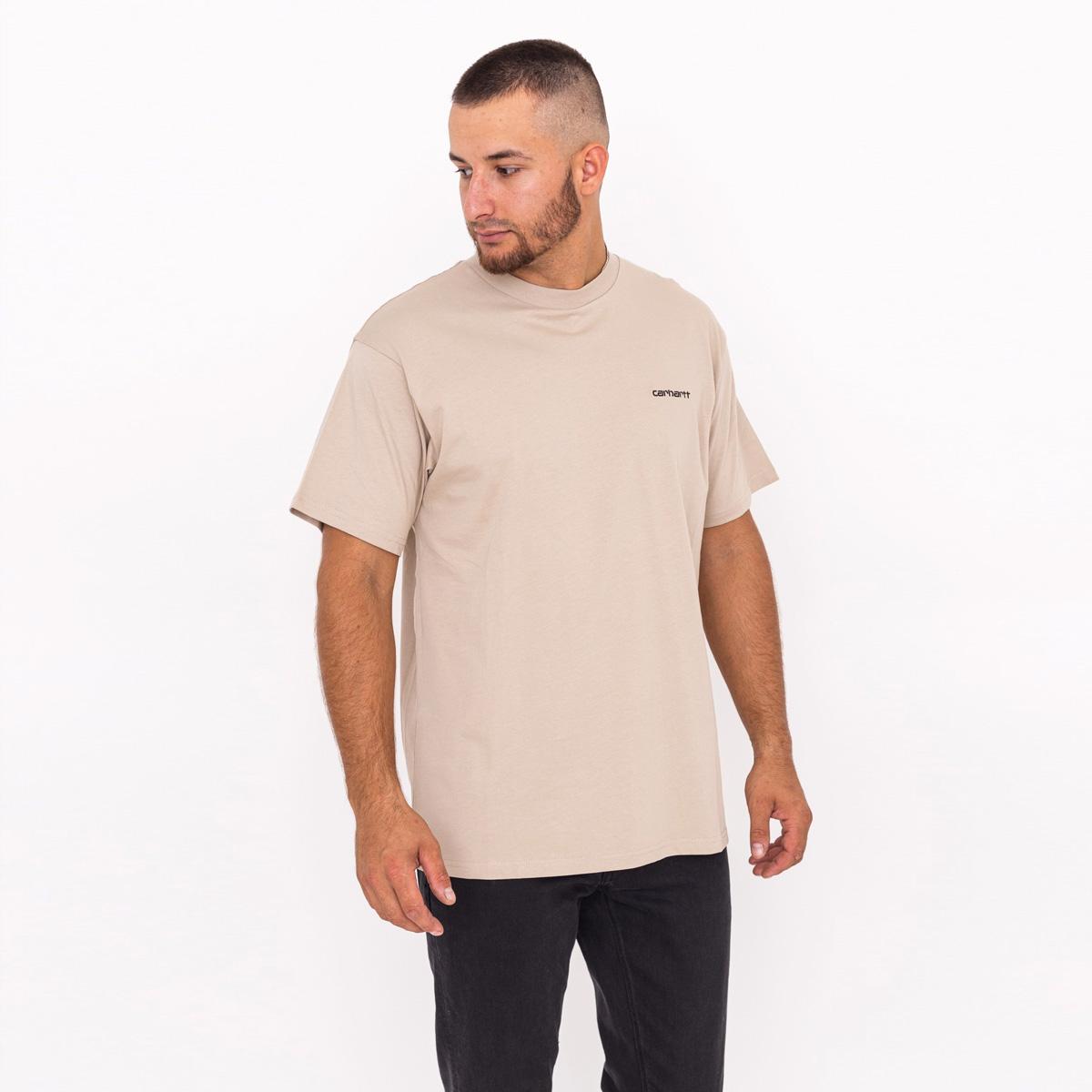 Carhartt WIP Script Embroidery Lifestyle T-shirt in Natural for Men | Lyst