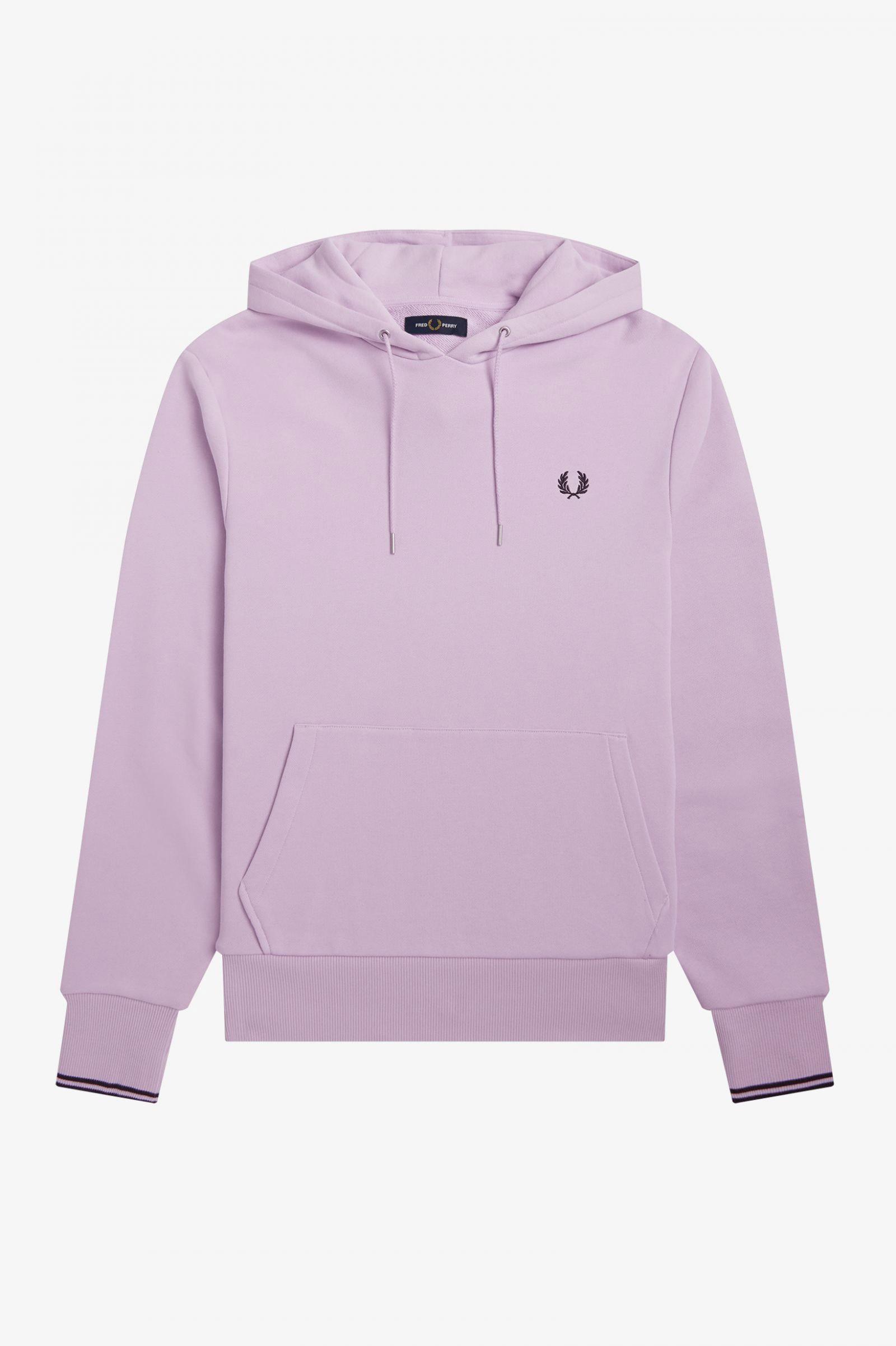 Fred Perry Tipped Hoodie in Purple for Men | Lyst