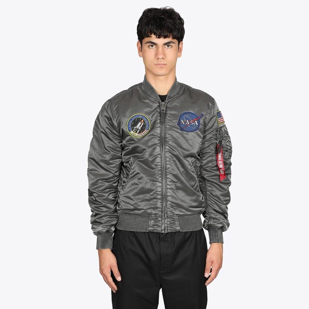 Alpha Industries Ma-1 Vf Nasa Jacket in Gray for Men | Lyst