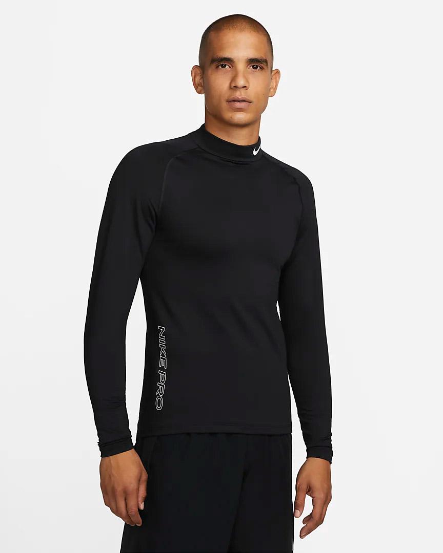 Nike Pro Warm Ls Training T-shirt in Black for Men | Lyst