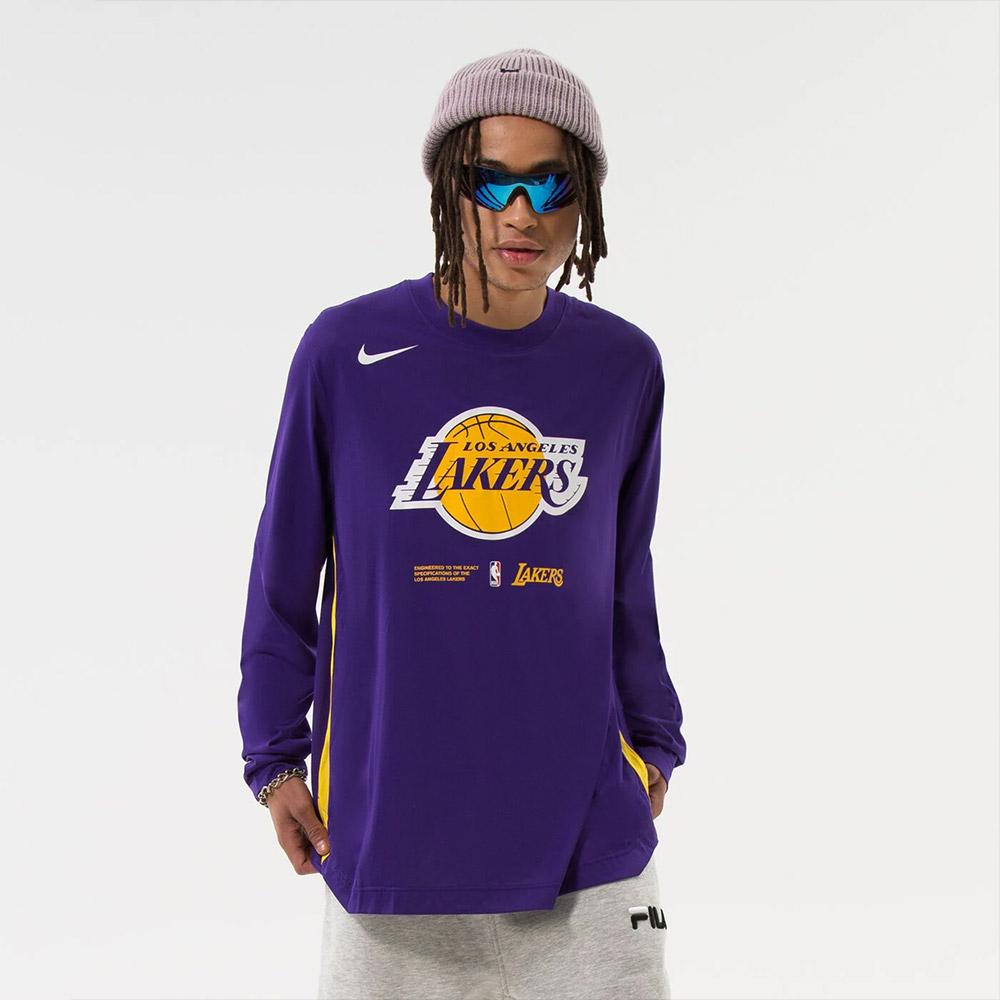 Nike Dri-fit Nba Los Angeles Lakers Ls Basketball T-shirt in Purple for Men  | Lyst