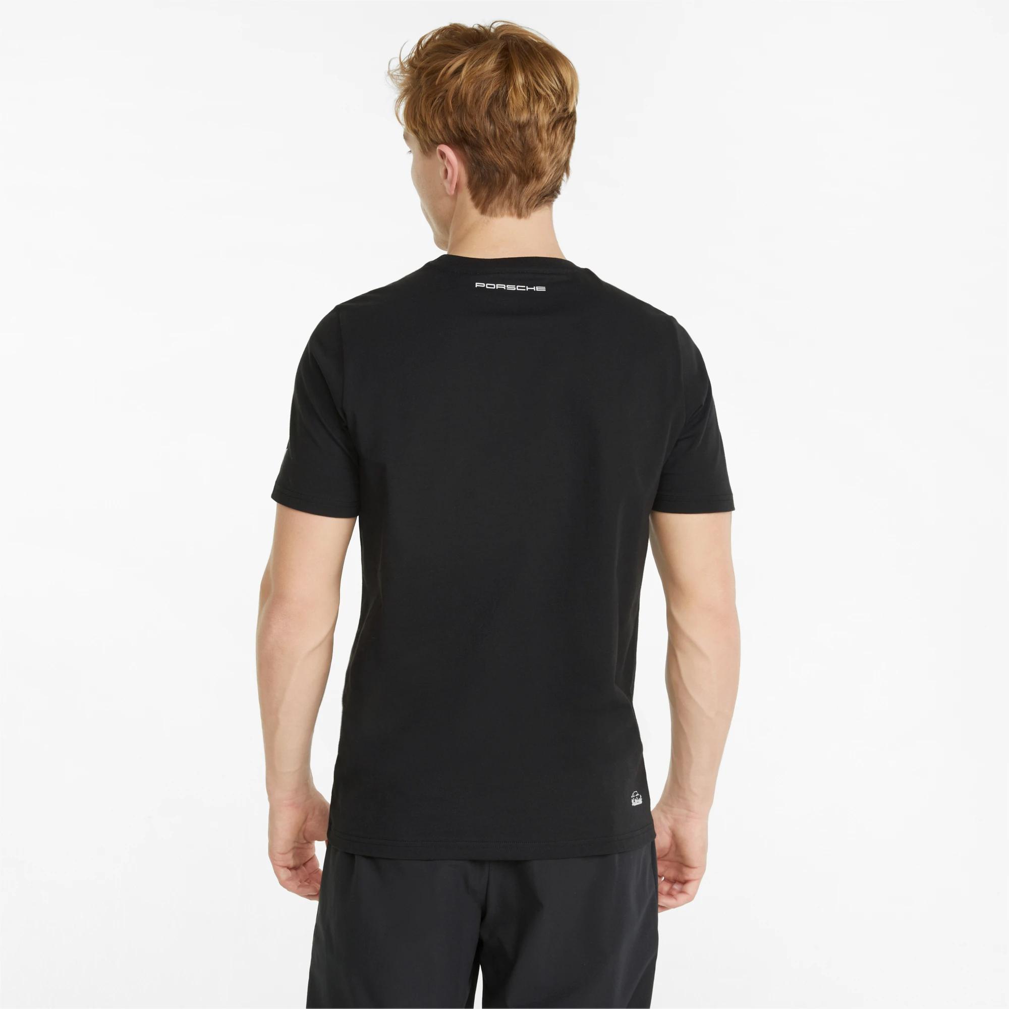 PUMA Porsche Legacy Logo Ss Lifestyle T-shirt in Black for Men | Lyst