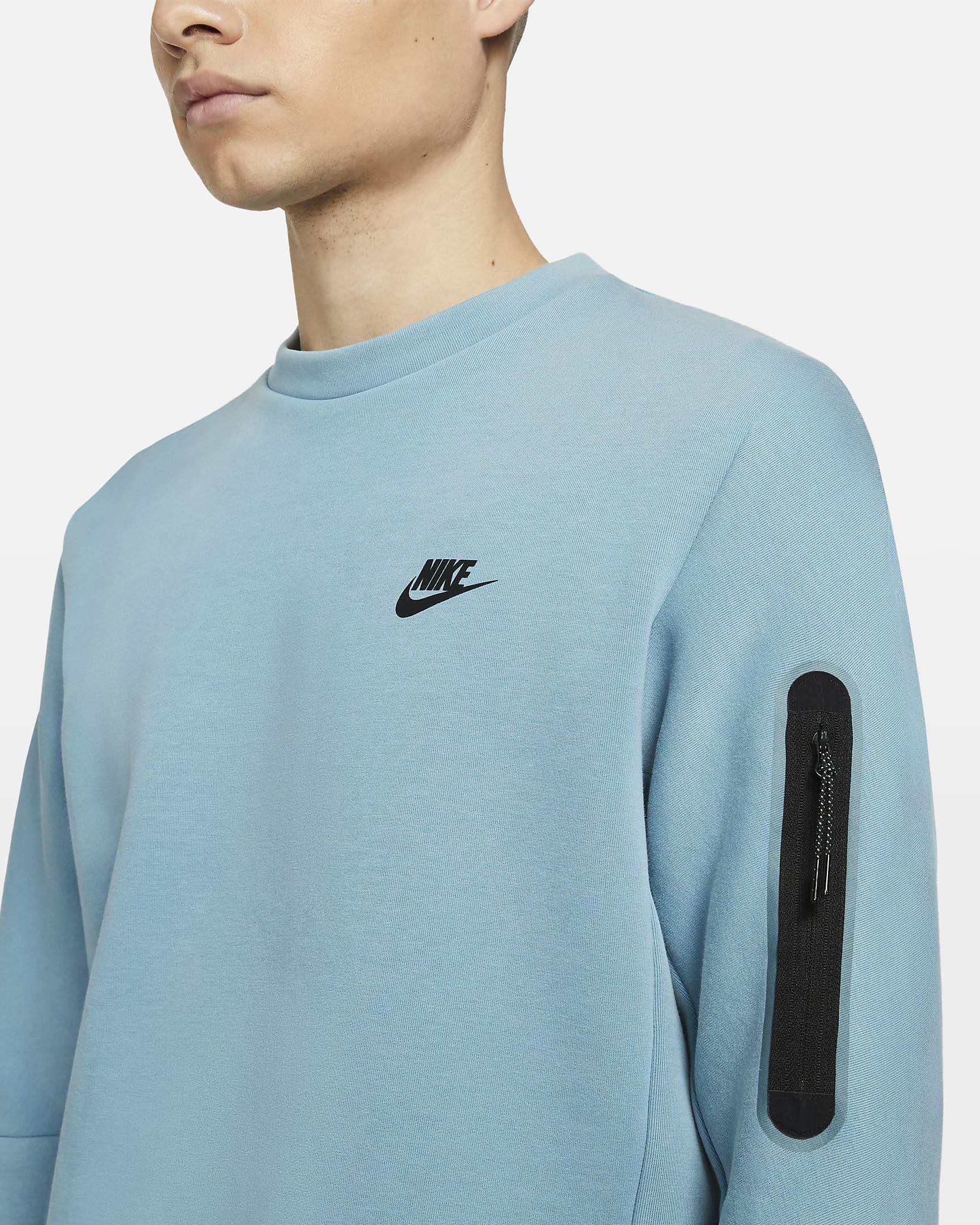 Nike Sportswear Tech Fleece Washed Lifestyle Crewneck in Blue for Men | Lyst