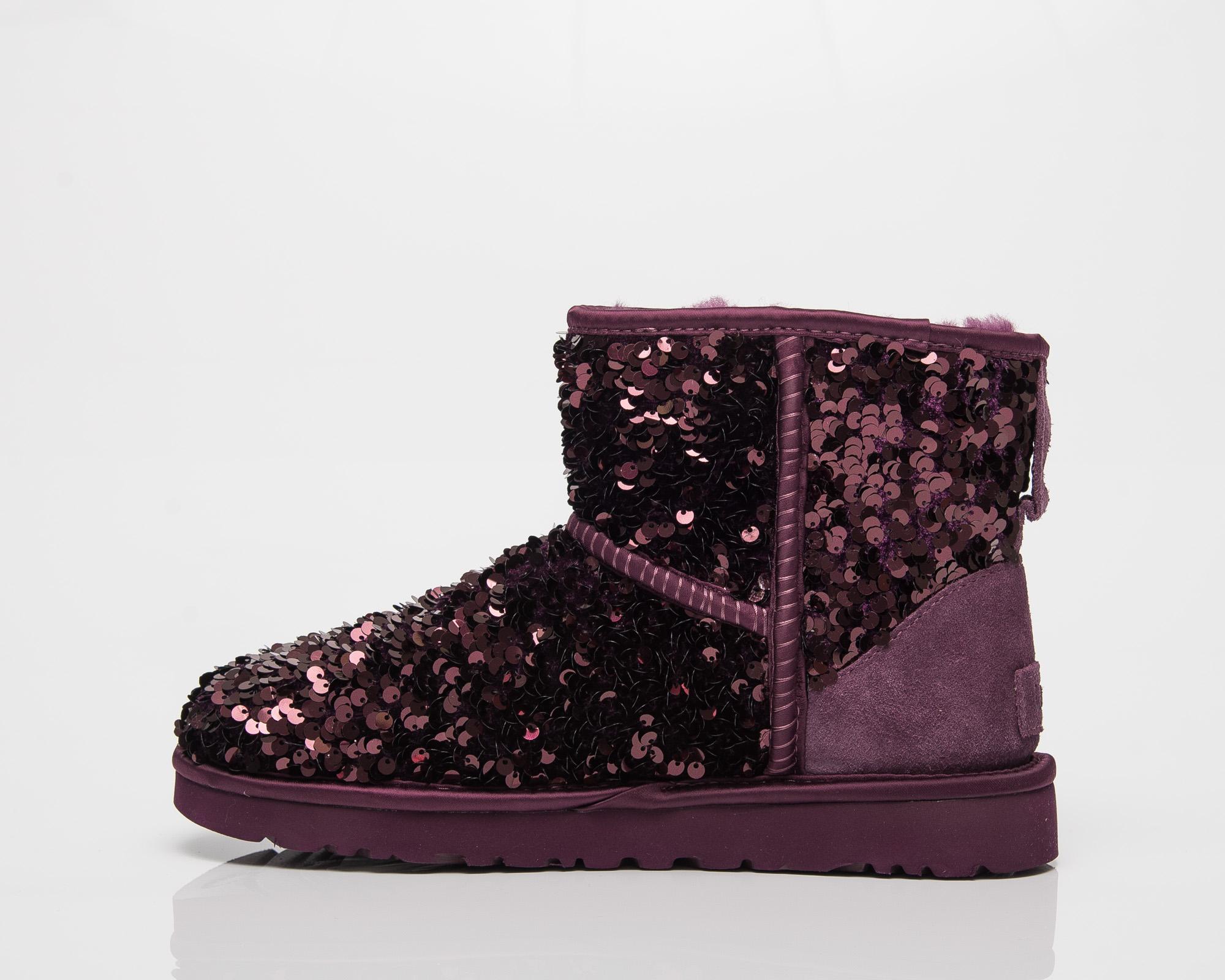 UGG Classic Mini Chunky Sequin Boot in Brown | Lyst