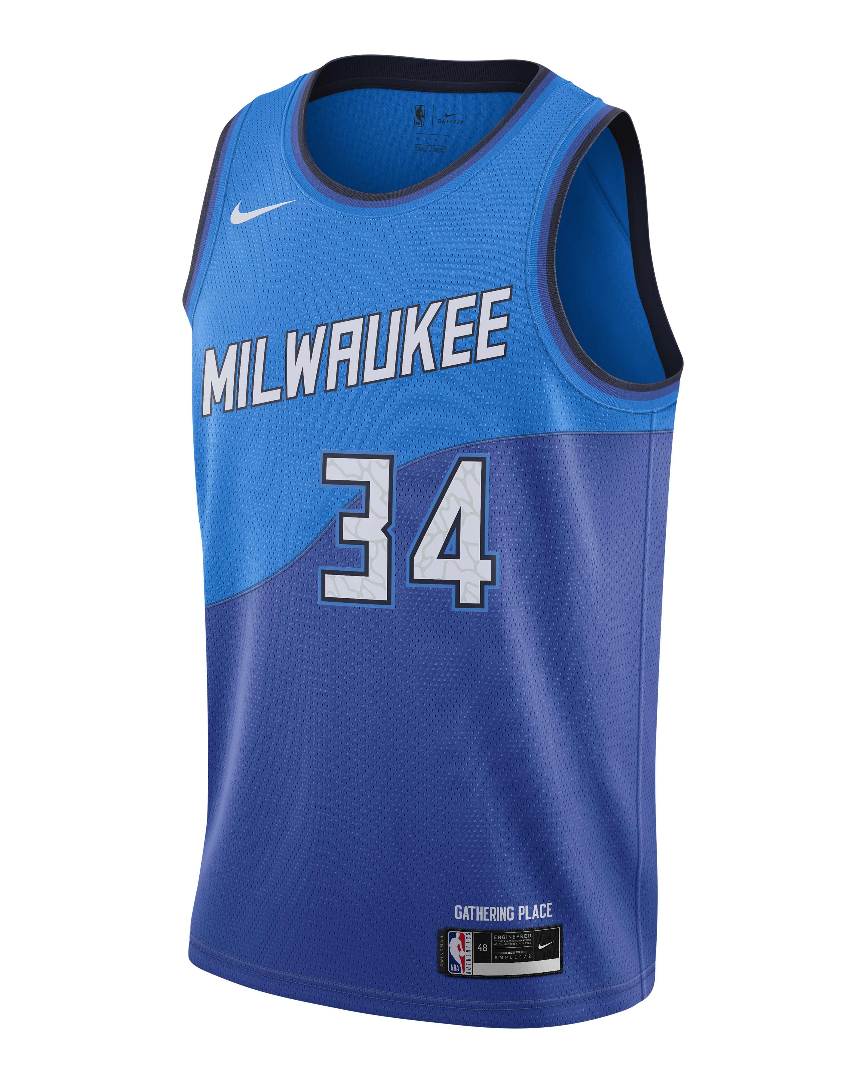 Nike Milwaukee Bucks City Edition Nba Swingman Jersey in Blue for Men | Lyst
