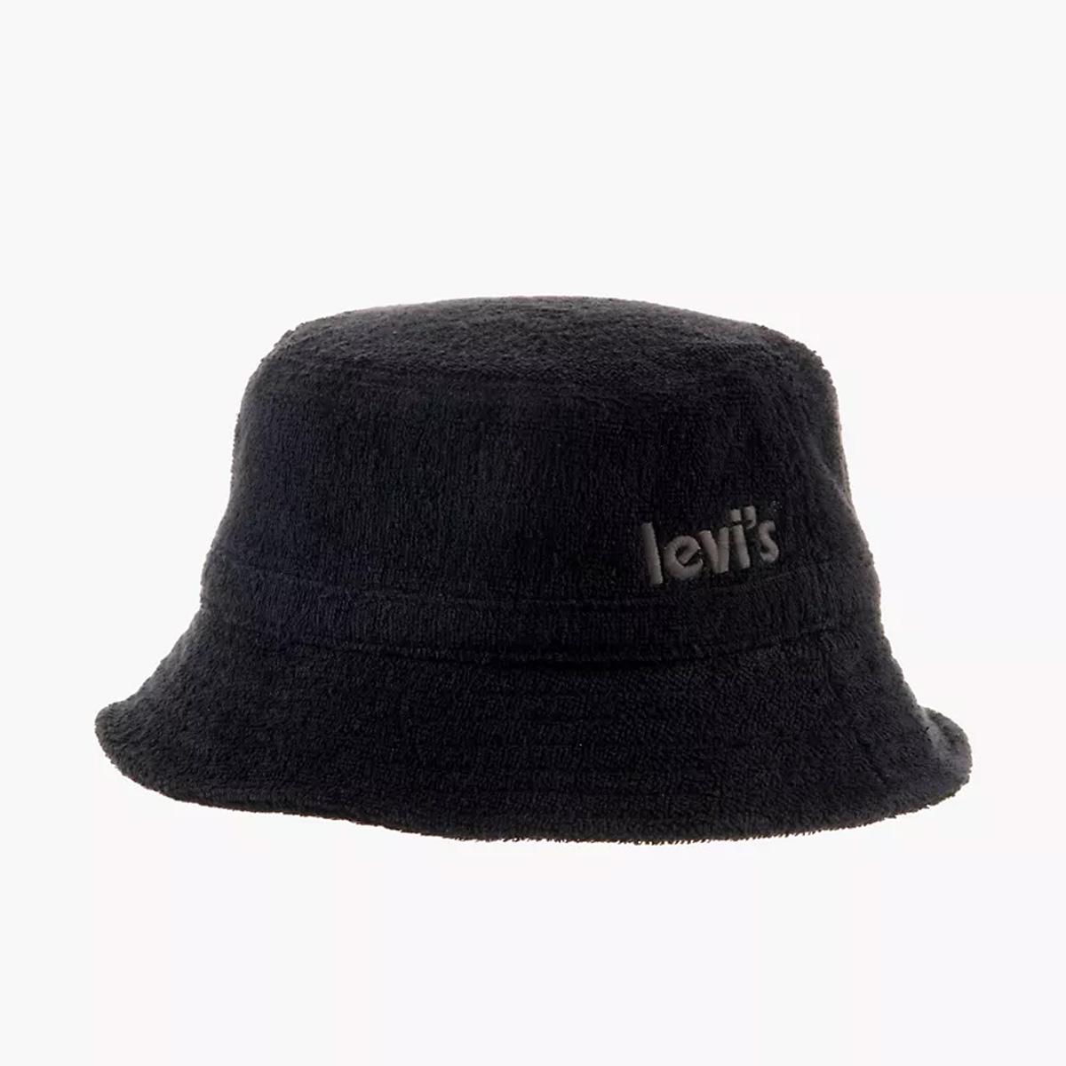 Levi's Levi's Poster Logo Terry Bucket Cap in Black for Men | Lyst