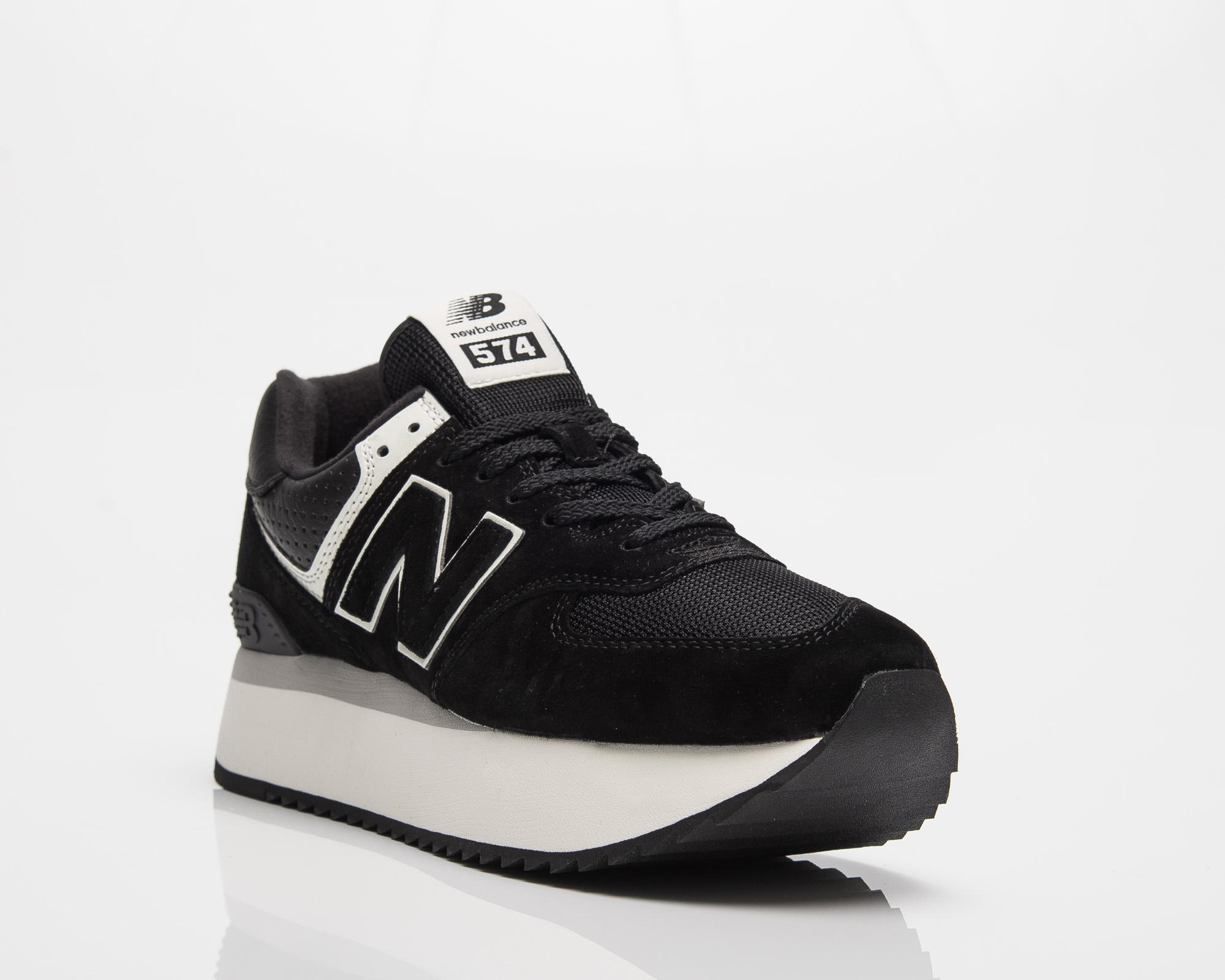 New Balance 574 Stacked in Black | Lyst
