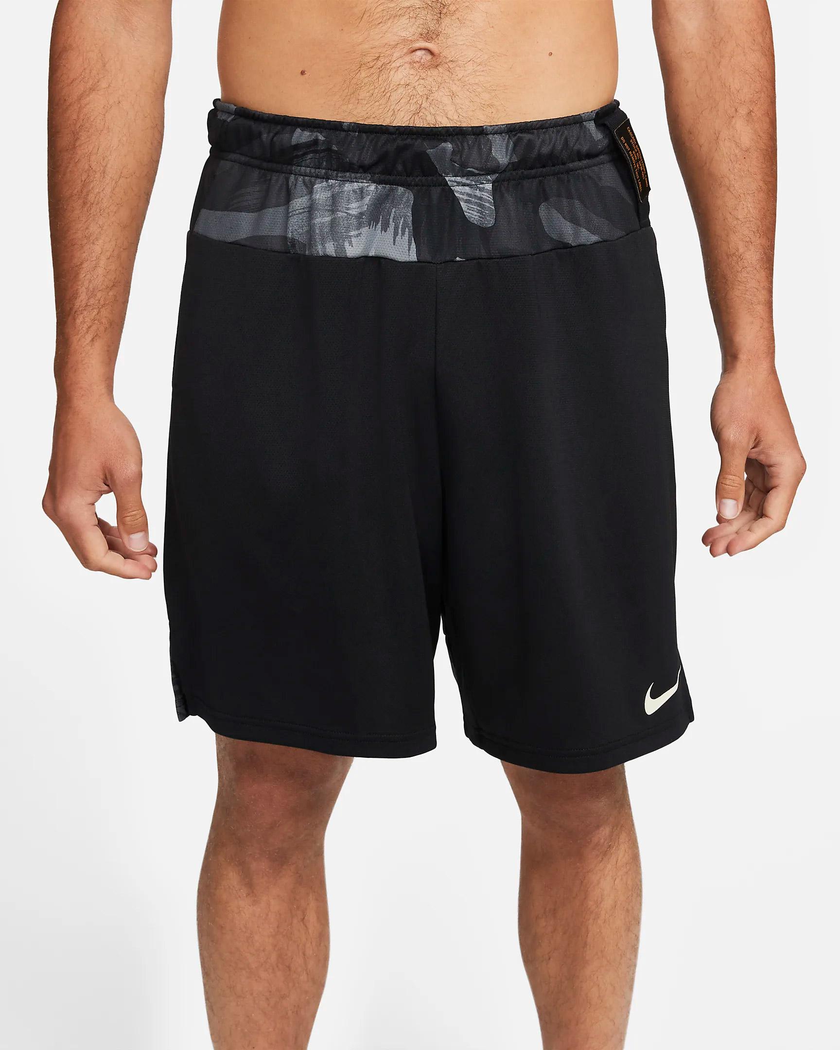 Nike Dri-fit Knit Camo Training Shorts in Black for Men | Lyst